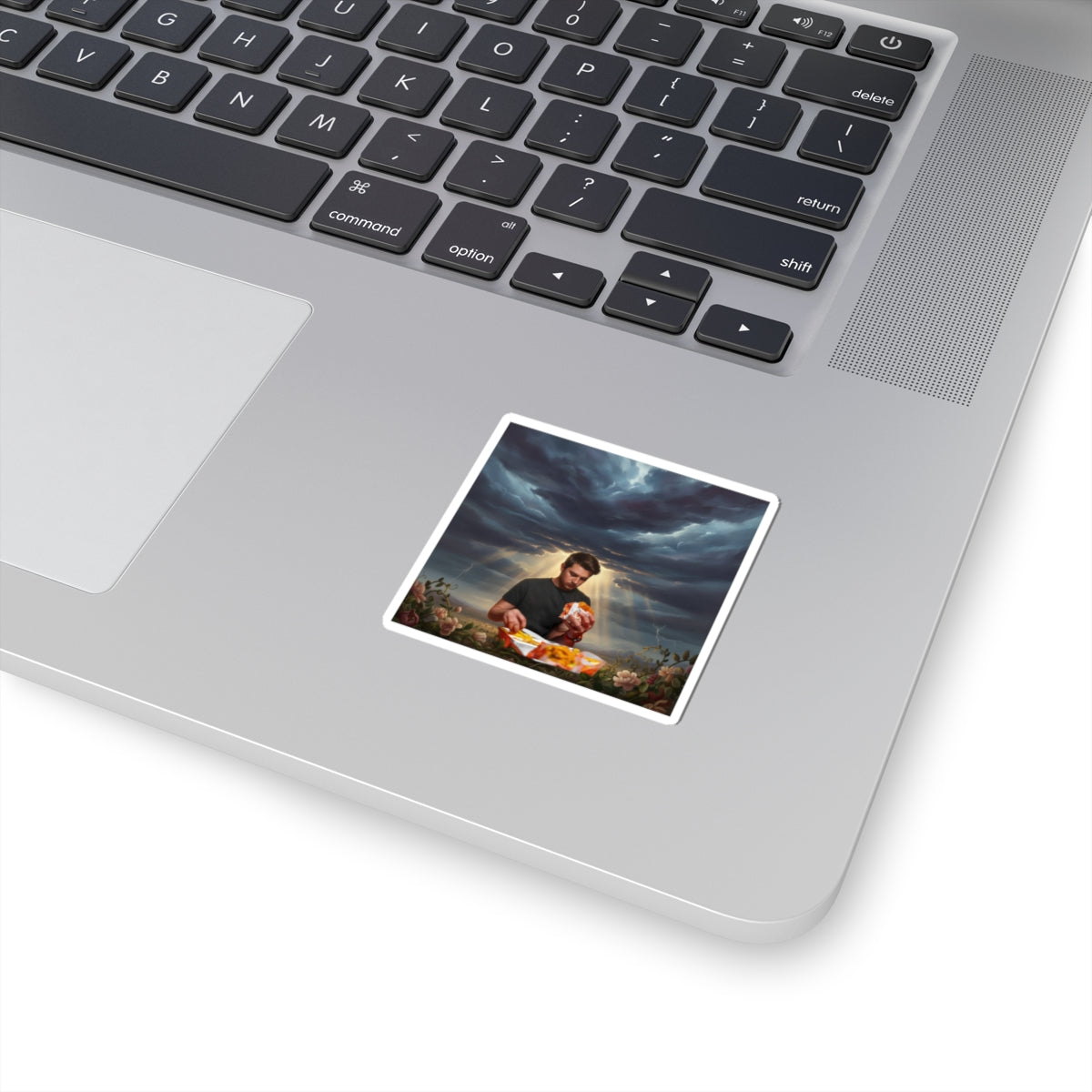 Dramatic Storm — Person — Kiss-Cut Sticker
