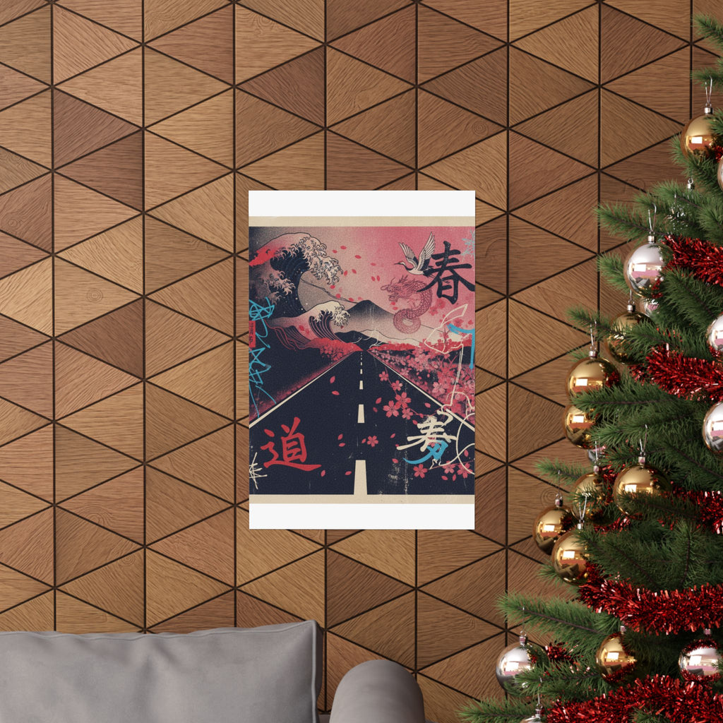 Japanese Street — Road — Matte Poster