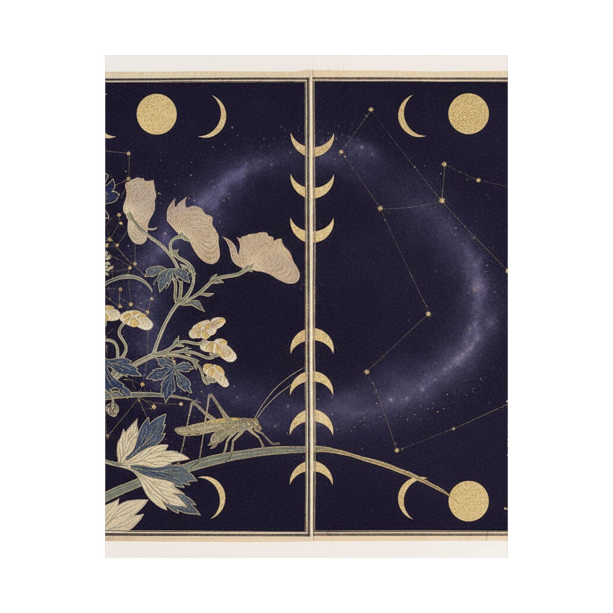 Celestial — Katydid (Umaoi-Mushi); Centipede, (Mukade), From The Picture Book Of Crawling Cr — Matte Poster