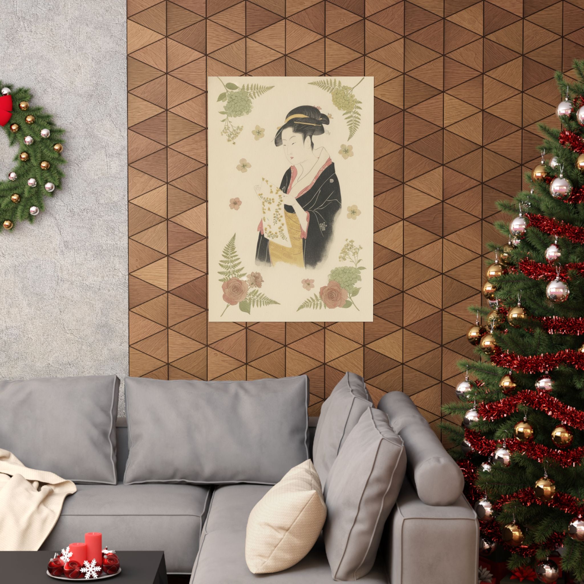 Botanical — The Lady Tomimoto Toyohina Reading A Letter — Matte Poster