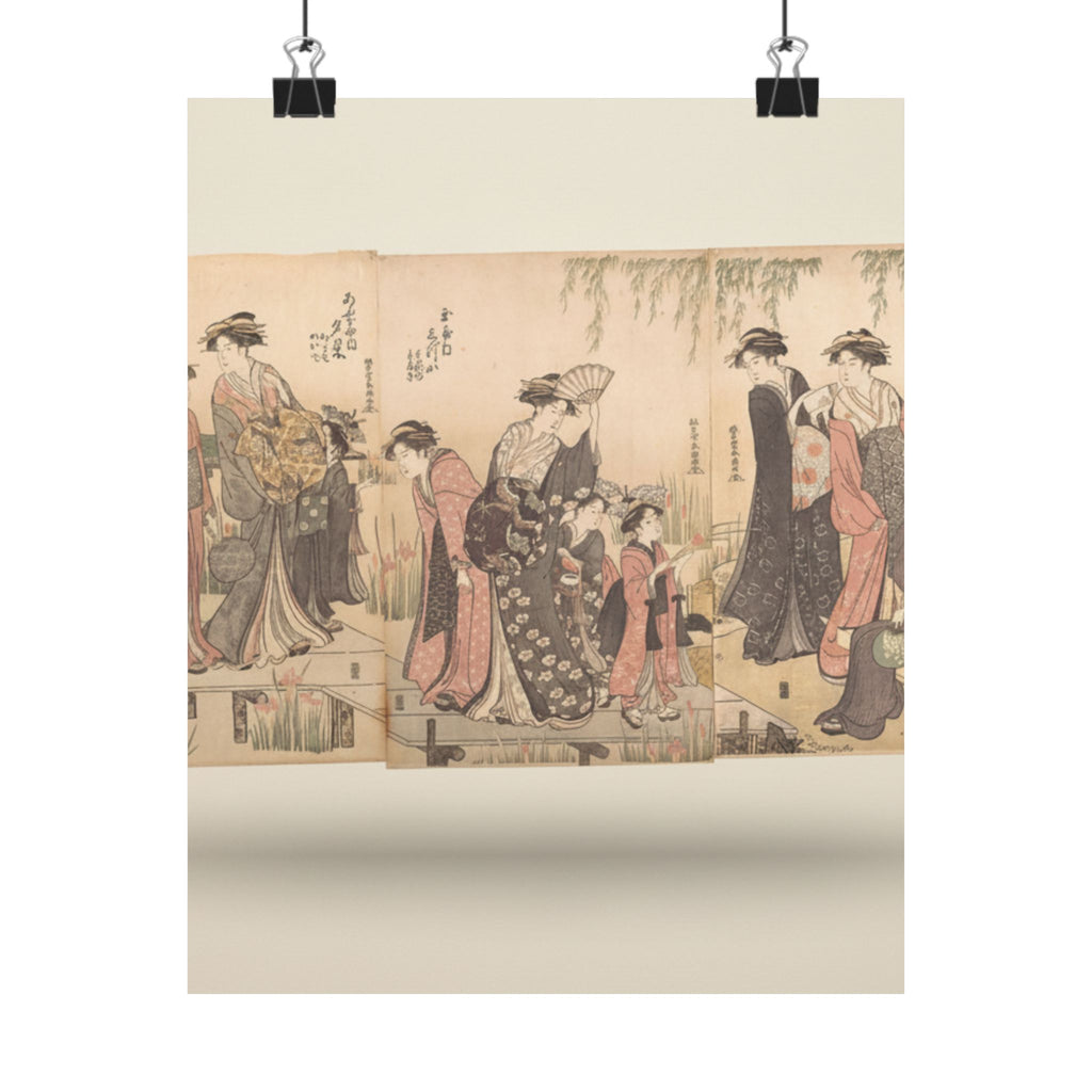 Product Marketing — Courtesans In An Iris Garden — Matte Poster