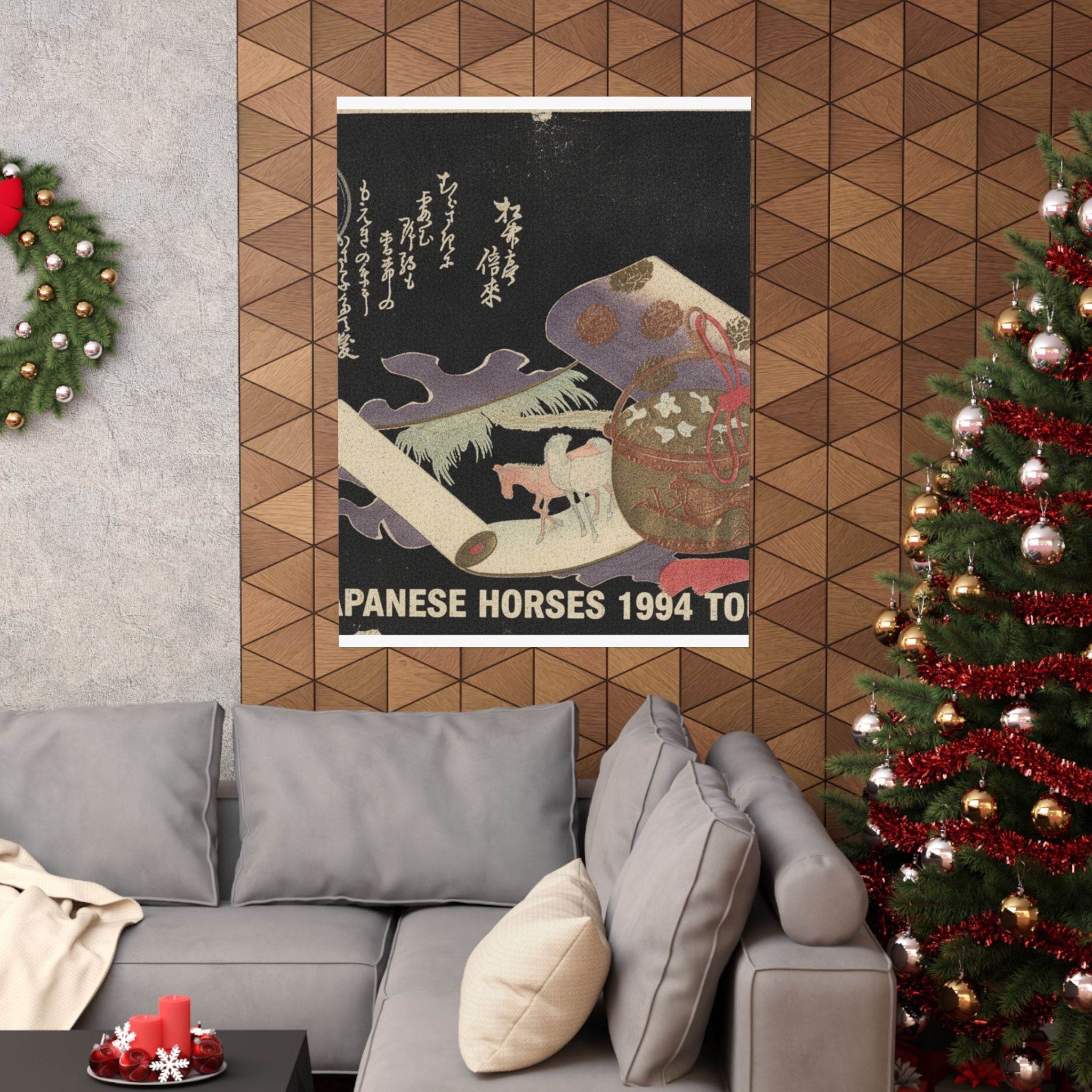 Vintage Bootleg — Scroll Painting Of Horse — Matte Poster