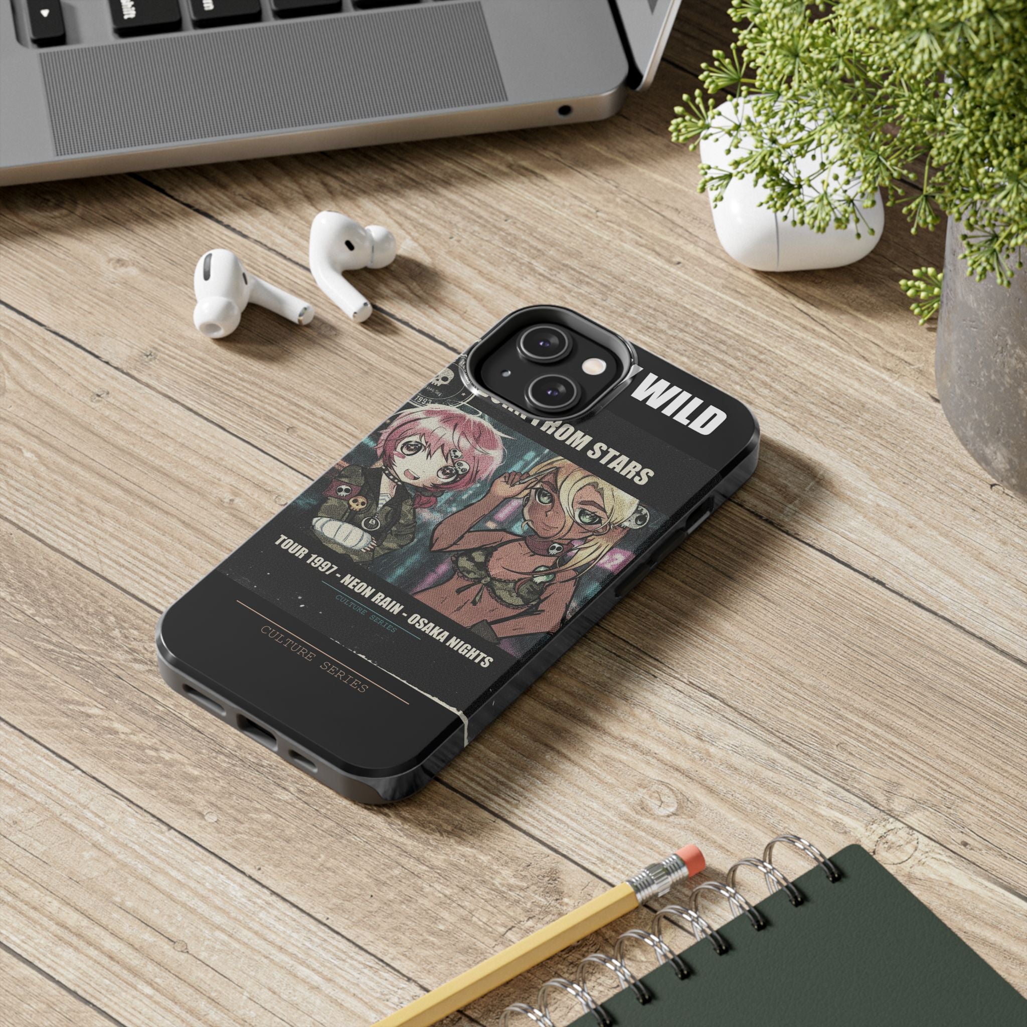Neon Rain Osaka Nights Anime Tour Poster Phone Case