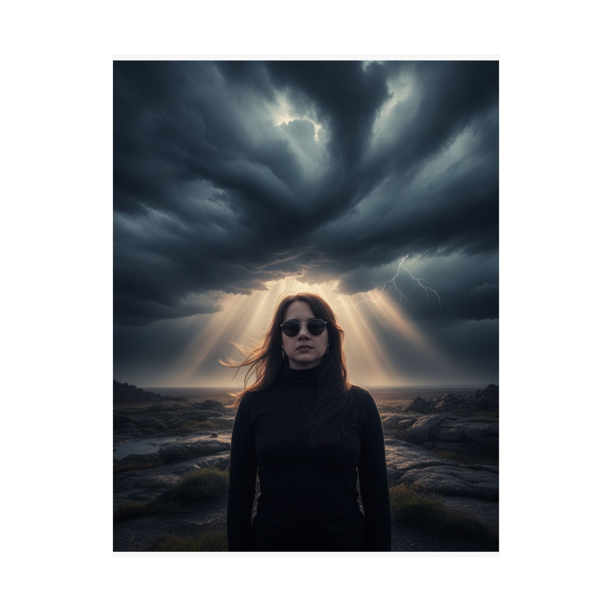 Dramatic Storm — Person — Matte Poster