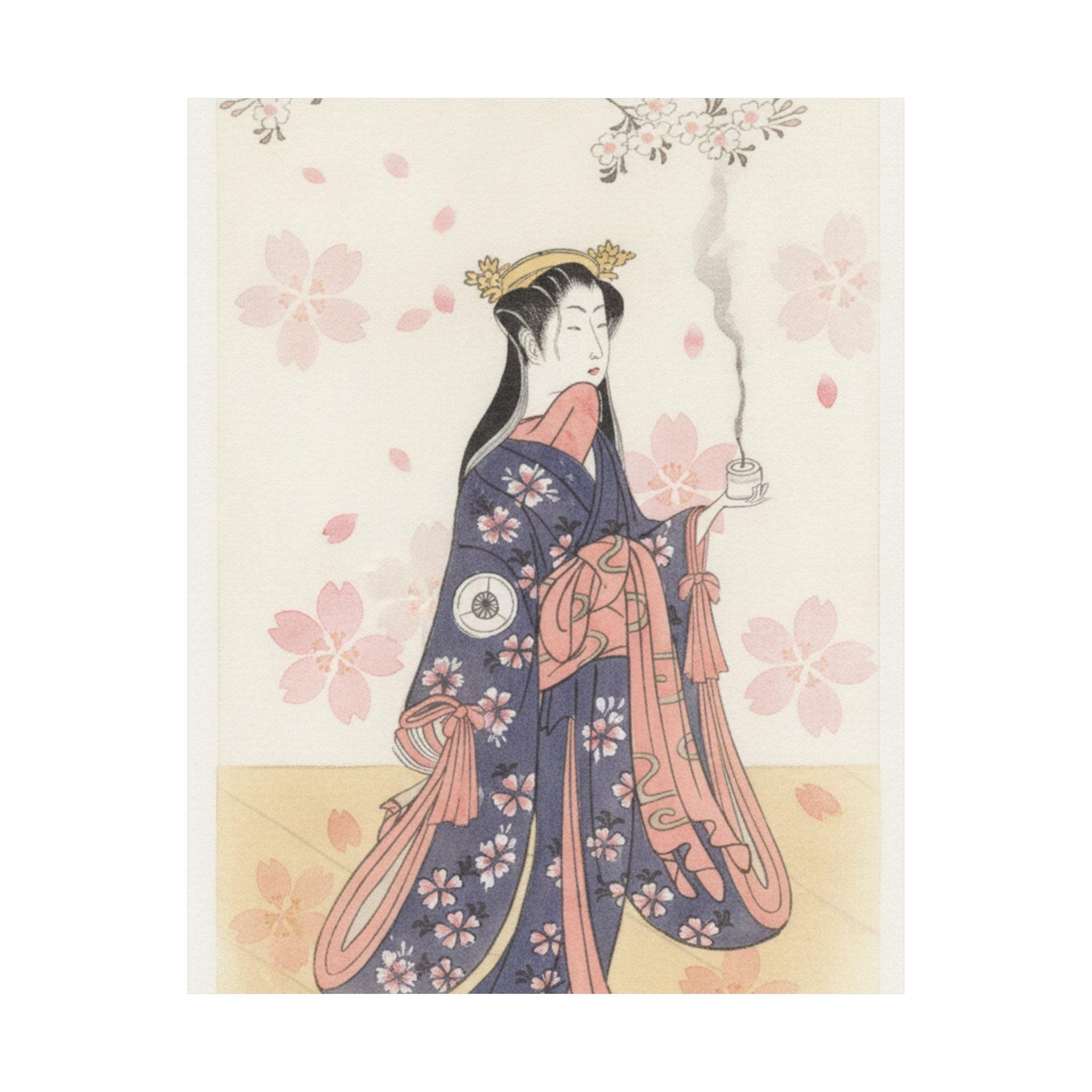 Watercolor — The Actor Iwai Hanshirō Iv As Sakura Hime, The Cherry Princess — Matte Poster