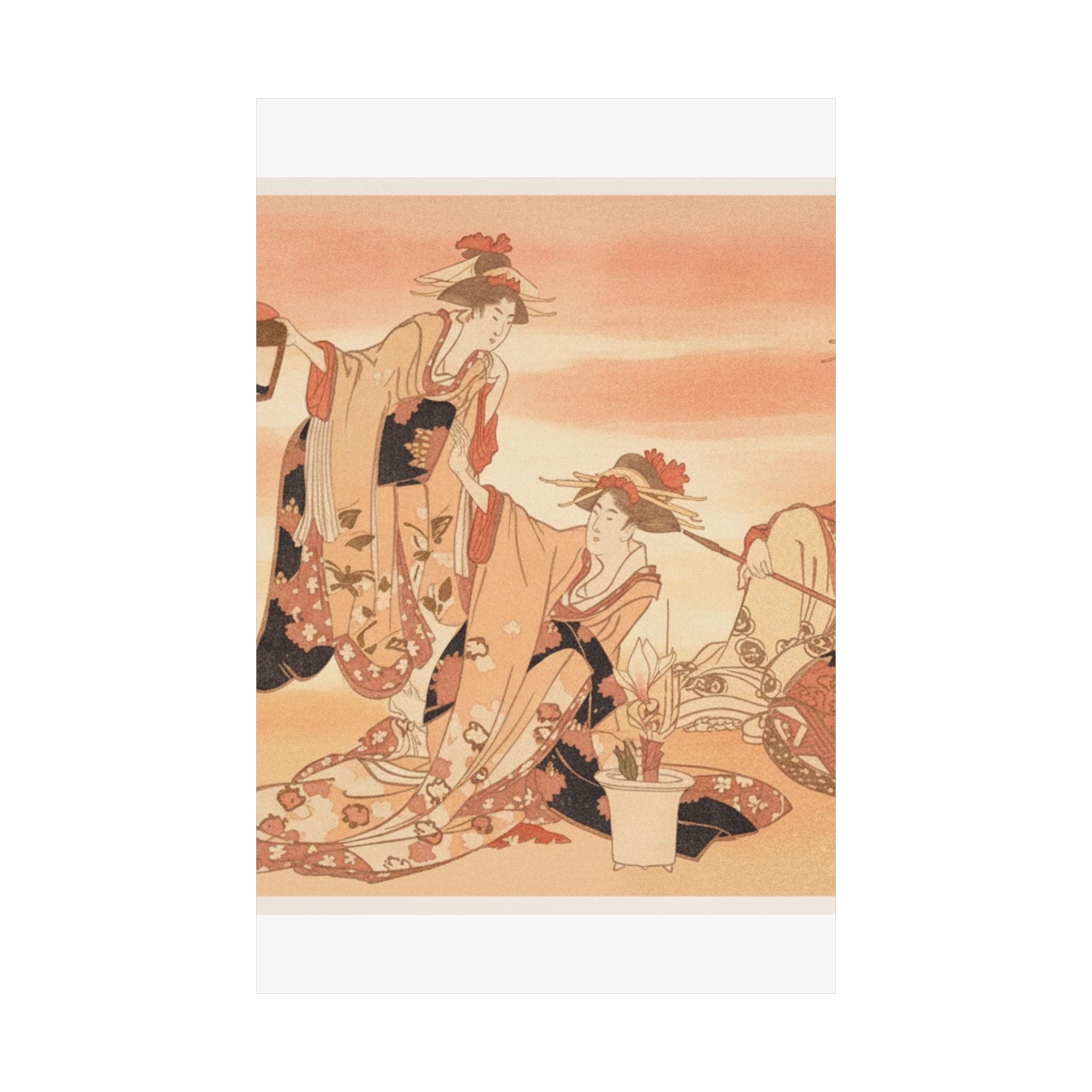 Southern Sunset — Three Young Ladies Visiting Together — Matte Poster