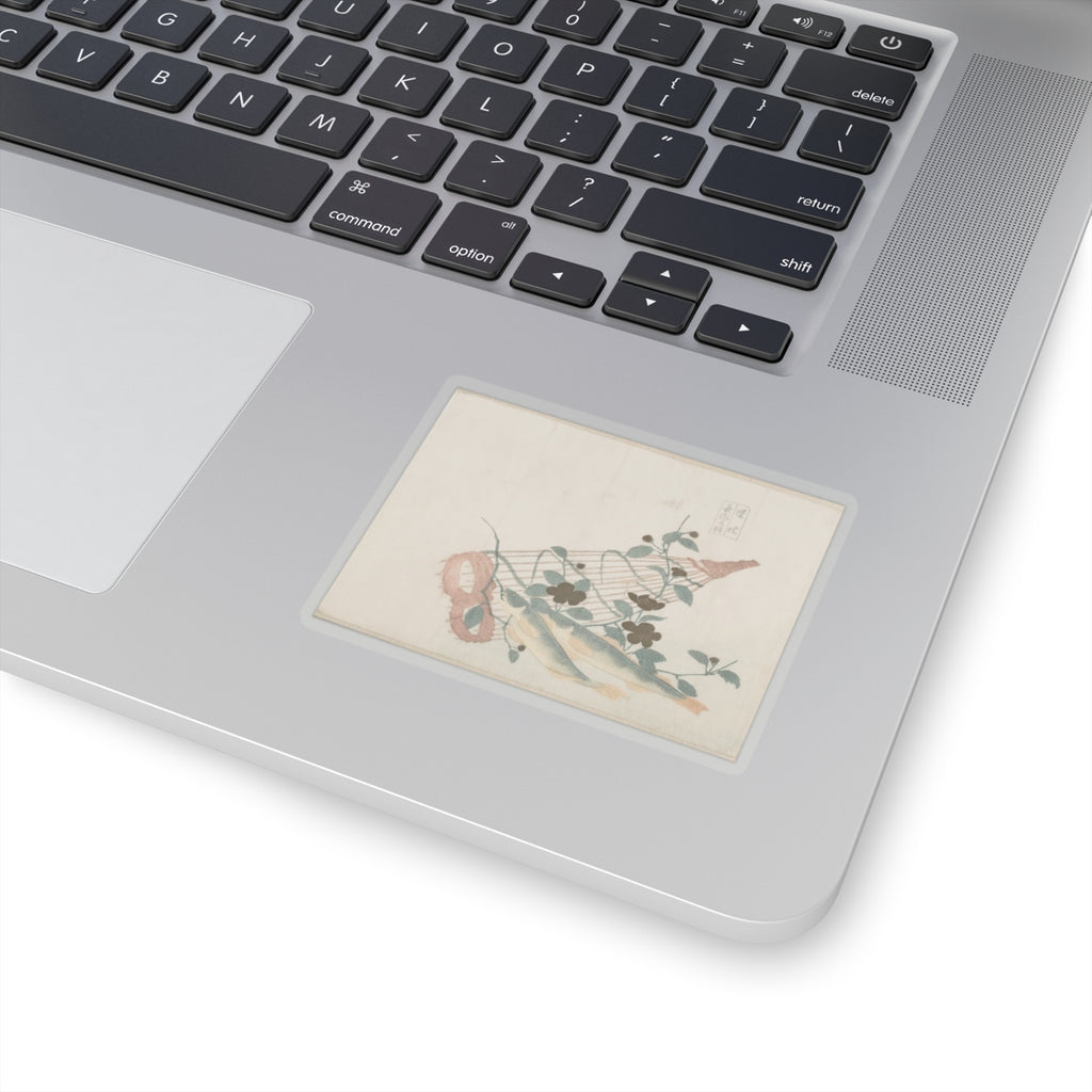 Botanical — Sweet Fishes Of The Nagara River, With Baskets And Flowers — Kiss-Cut Sticker