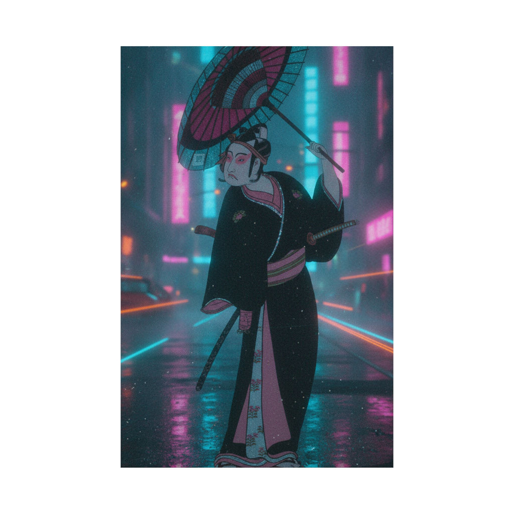 Neon Noir — The Third Ichikawa Yaozo In The Role Of The Otokodate Sukeroku — Matte Poster