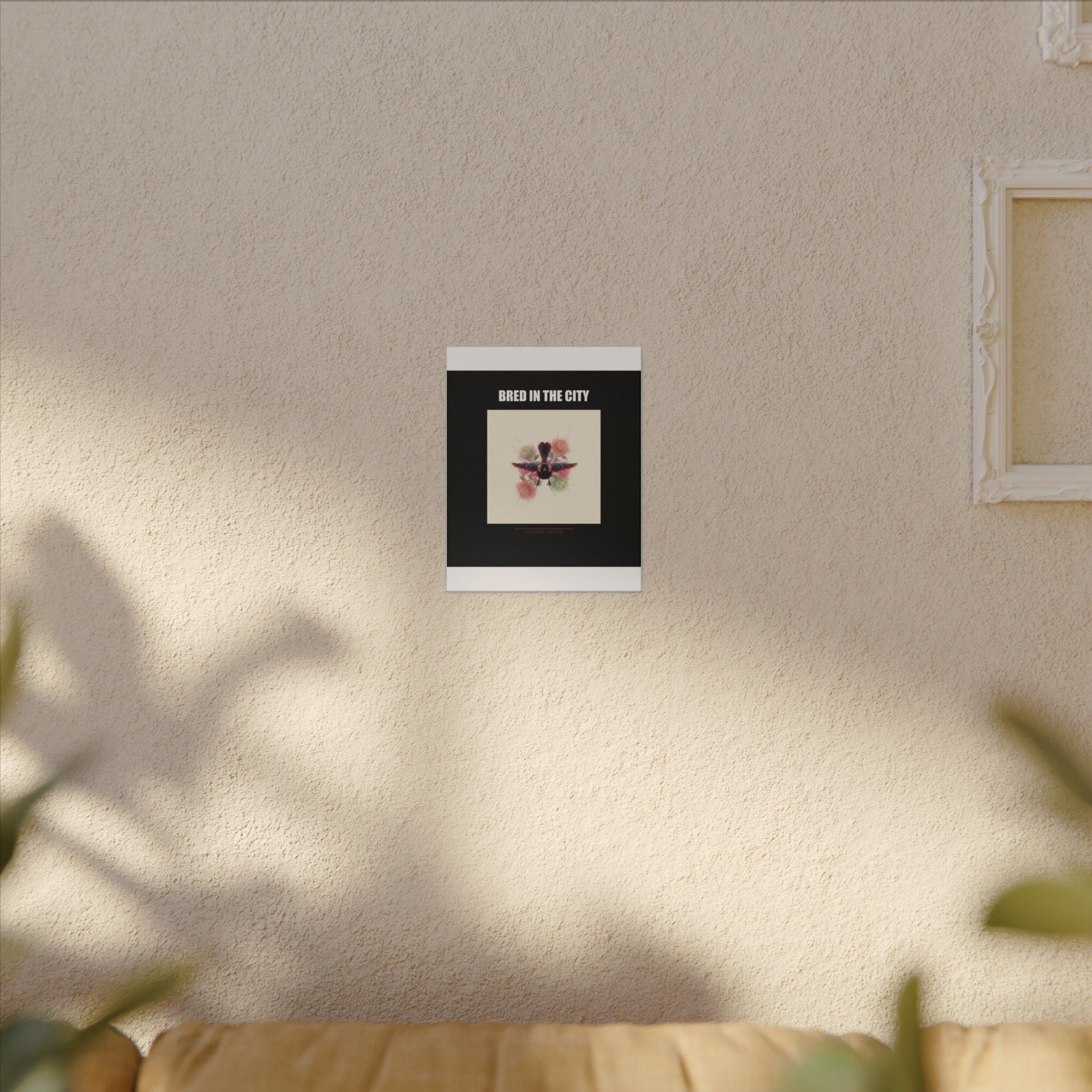 BRED IN THE CITY Flying Bird & Roses Matte Canvas