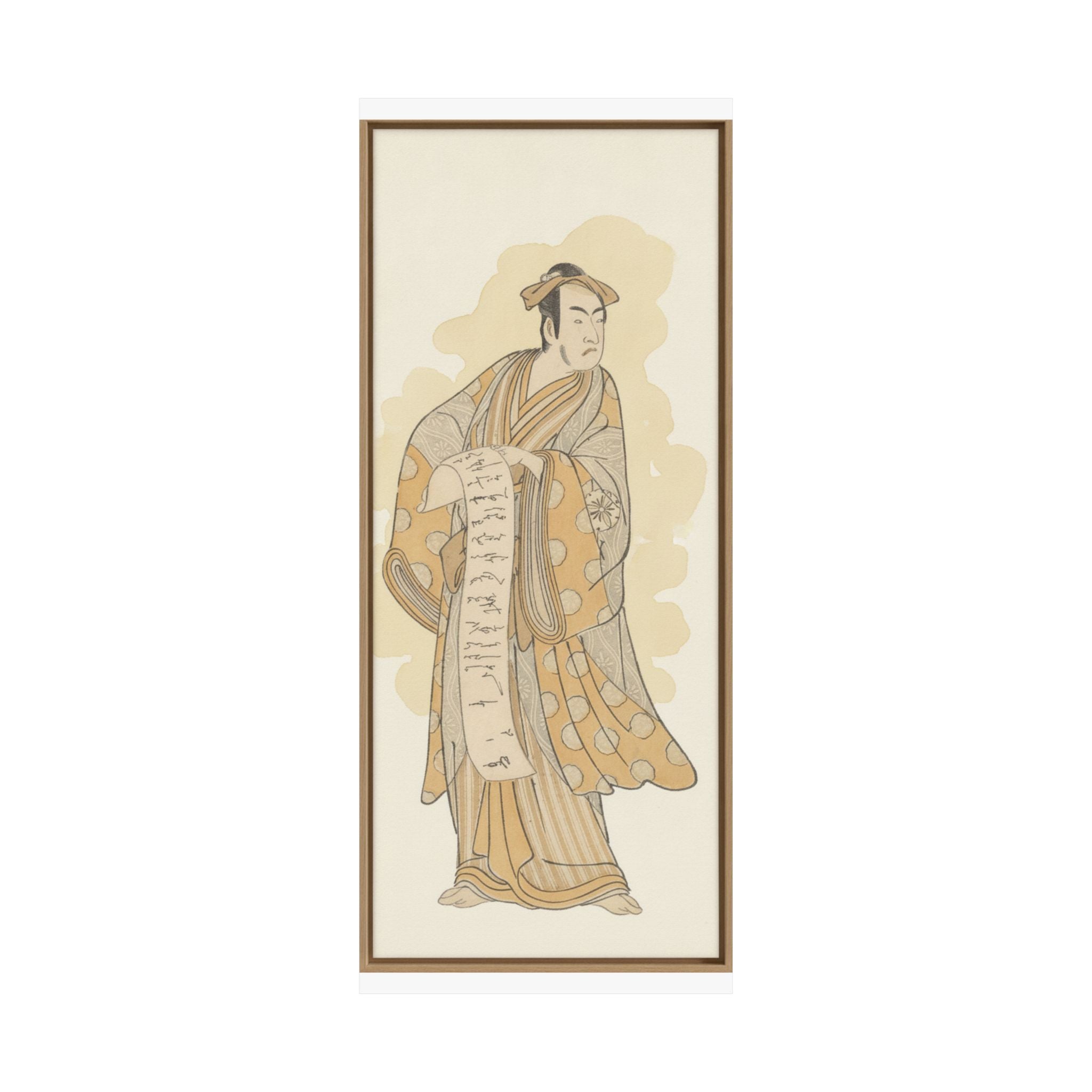 Watercolor — The Actor, Matsumoto Koshiro I 1674–1730 Reading A Letter — Matte Poster
