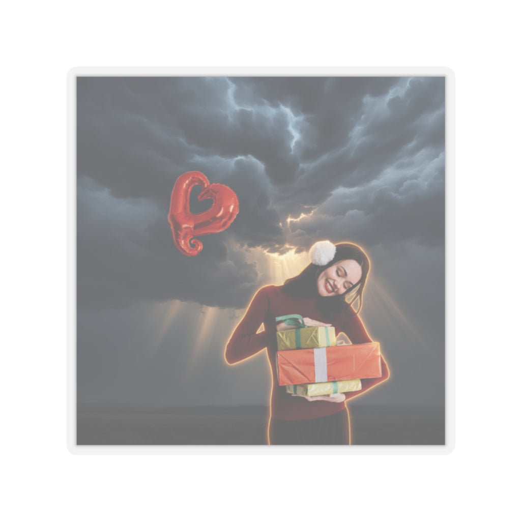 Dramatic Storm — Person — Kiss-Cut Sticker