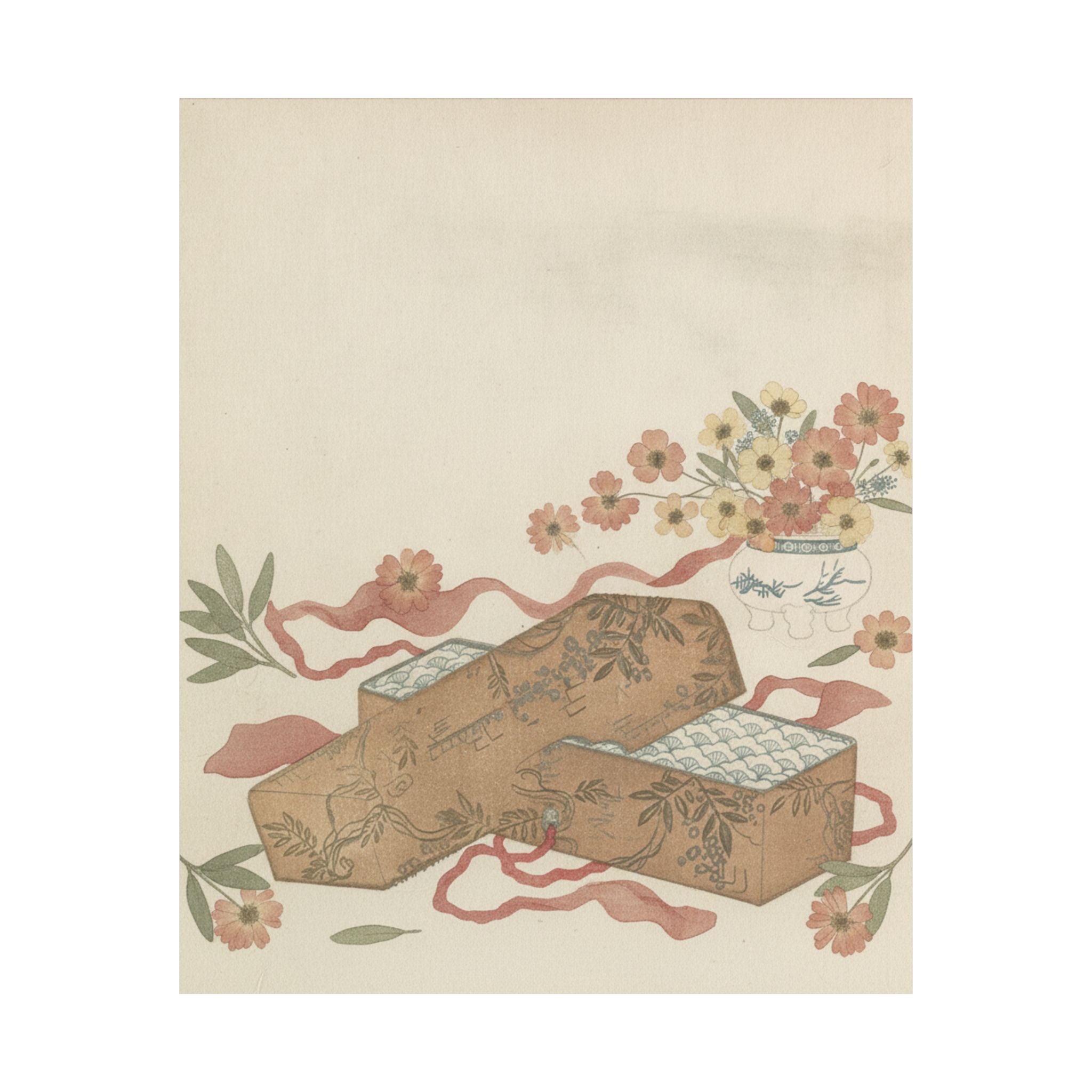 Botanical — Letter-Box With Letter And Potted Flower — Matte Poster