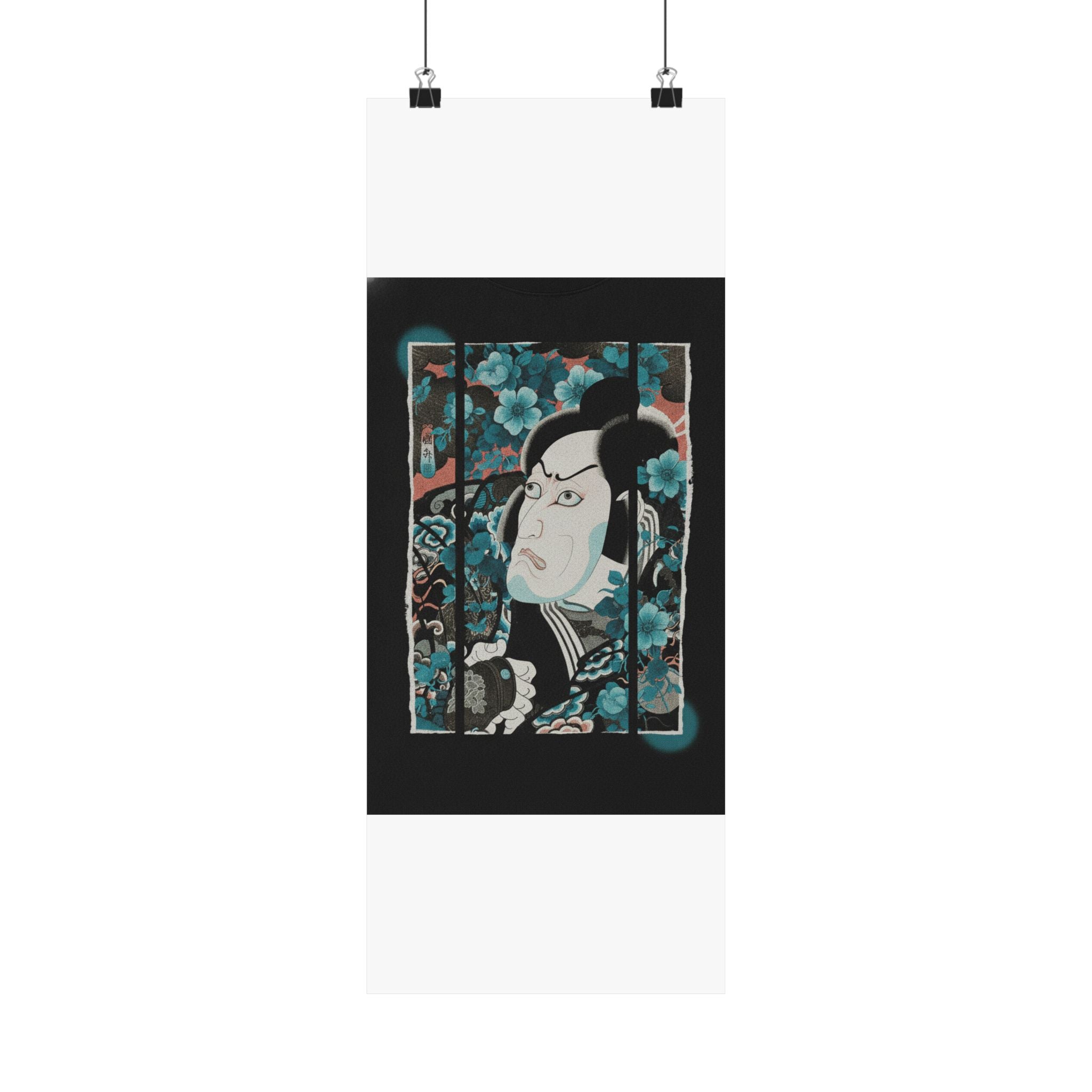 Streetwear Collage — Kabuki Actor Ichikawa Ebizō V As Kumagai Jirō Naozane — Matte Poster