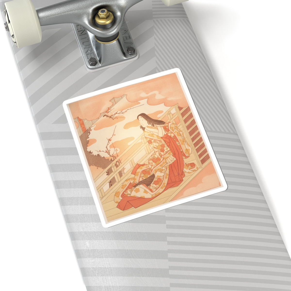 Southern Sunset — Court Lady Praising The Plum Blossom — Kiss-Cut Sticker