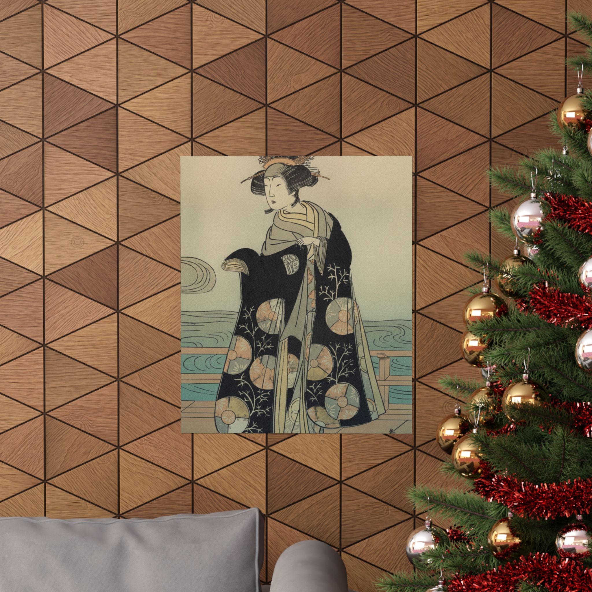 Affirmation — Yoshizawa Iroha As A Woman Standing On The Engawa Of A House By A River — Matte Poster