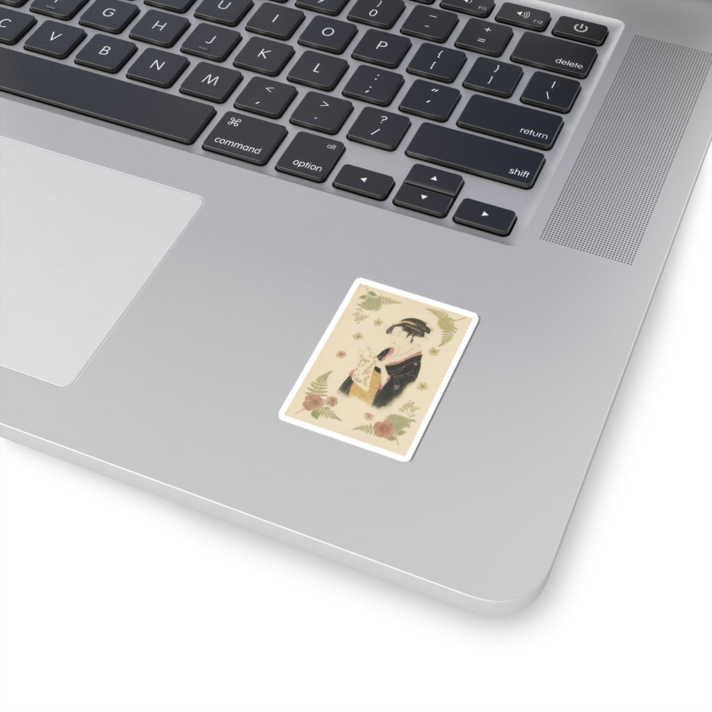 Botanical — The Lady Tomimoto Toyohina Reading A Letter — Kiss-Cut Sticker