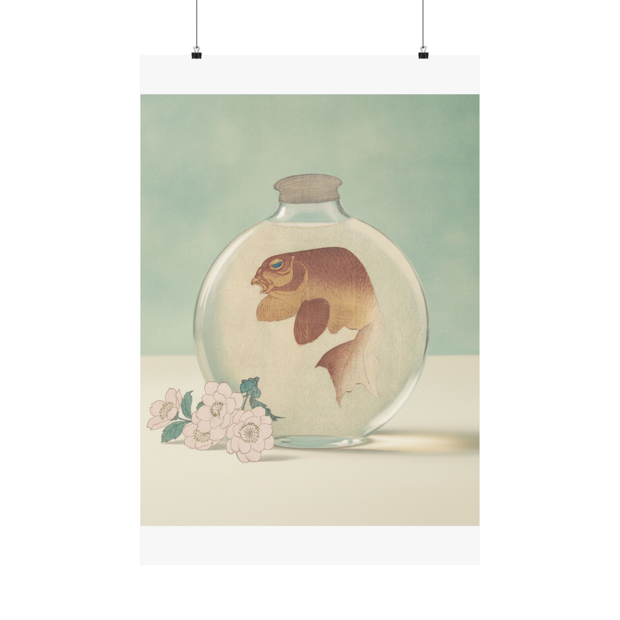 Product Marketing — Gold-Fish In A Glass Bottle — Matte Poster