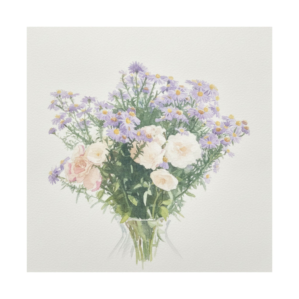 Watercolor — Flowers — Matte Poster