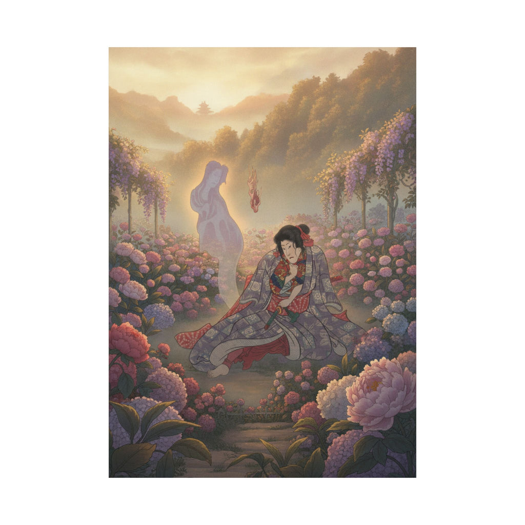 Scenic Nature — Toriyama Akinari Terutada With Ghost; (The Lavender Chapter) — Matte Poster