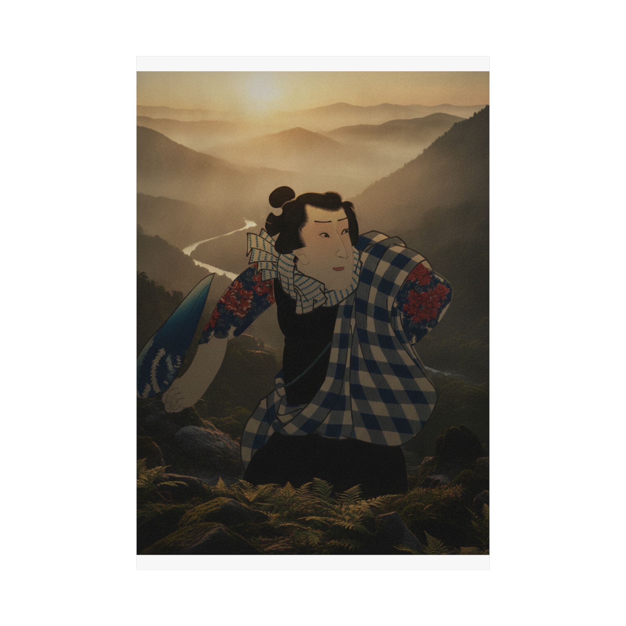 Scenic Nature — Ichimura Takenojō V As Yukanba Kozō Kichiza, From A Modern Water Margin (Kinsei  — Matte Poster