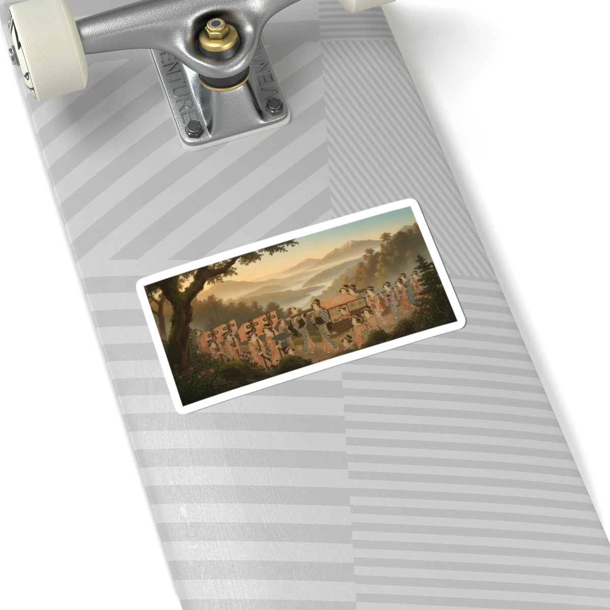 Scenic Nature — Promenade Of Famous Beauty Escorted By Many Female Attendants — Kiss-Cut Sticker