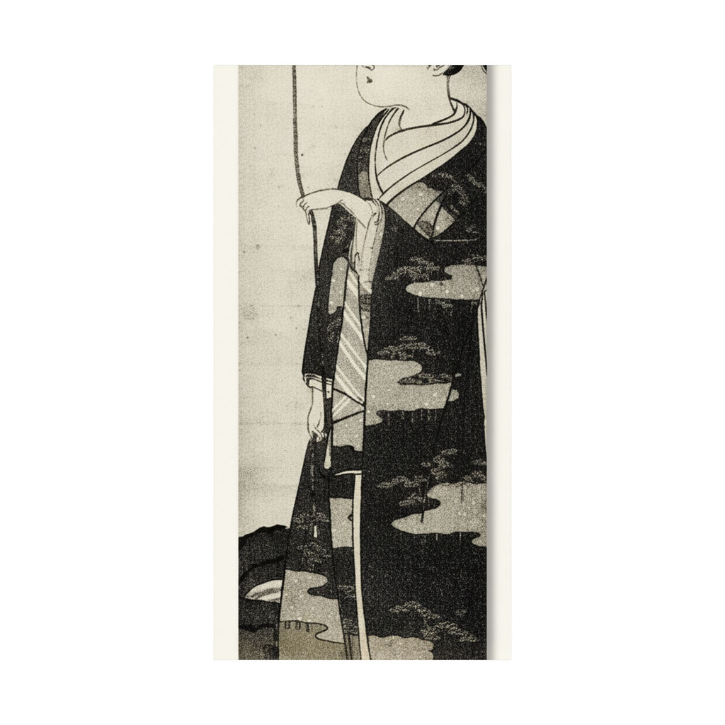 Ecommerce Main — A Woman Playing With A Monkey Which Has Climbed A Tree — Matte Poster
