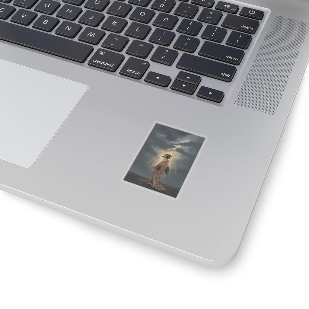 Dramatic Storm — Nakayama Tomisaburō As Miyagino In The Play "Katakiuchi Noriyaibanashi" — Kiss-Cut Sticker