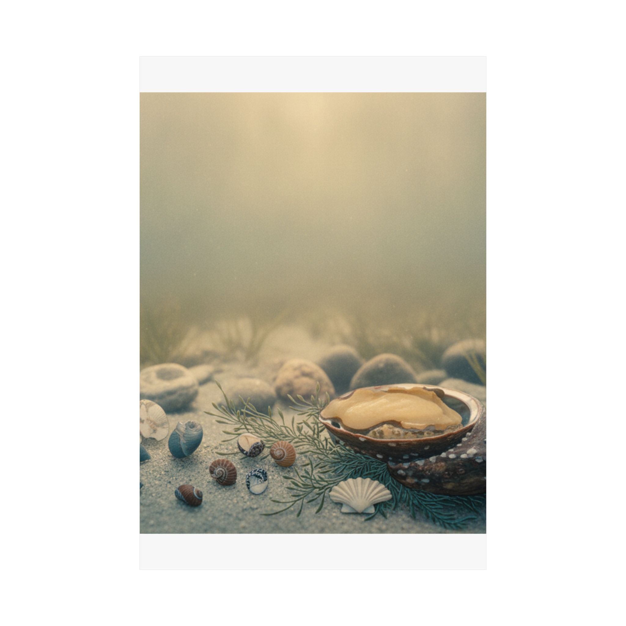 Scenic Nature — Shells Under Water — Matte Poster