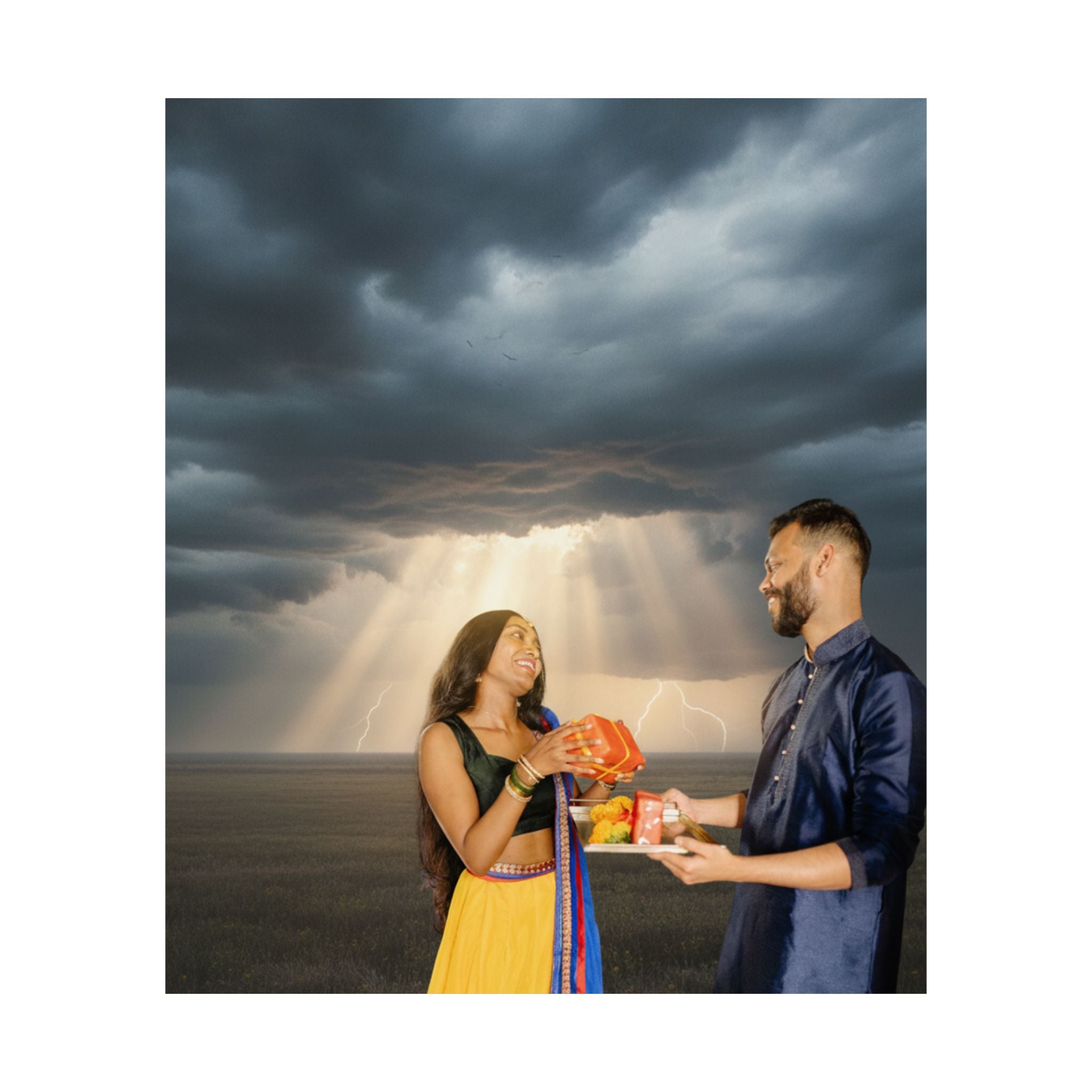 Dramatic Storm — Person — Matte Poster