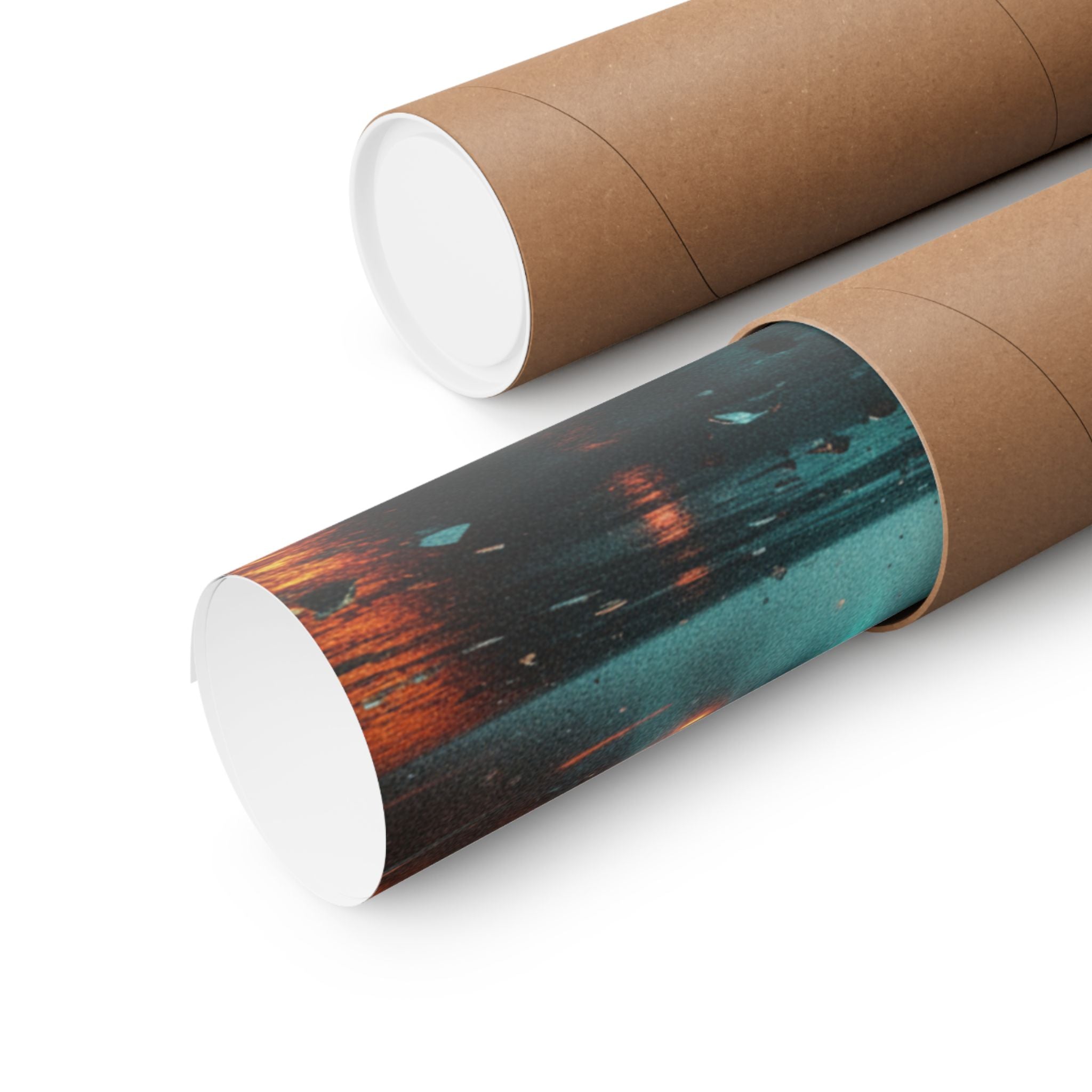 Fast Furious — Red Carp Ascending A Waterfall — Matte Poster