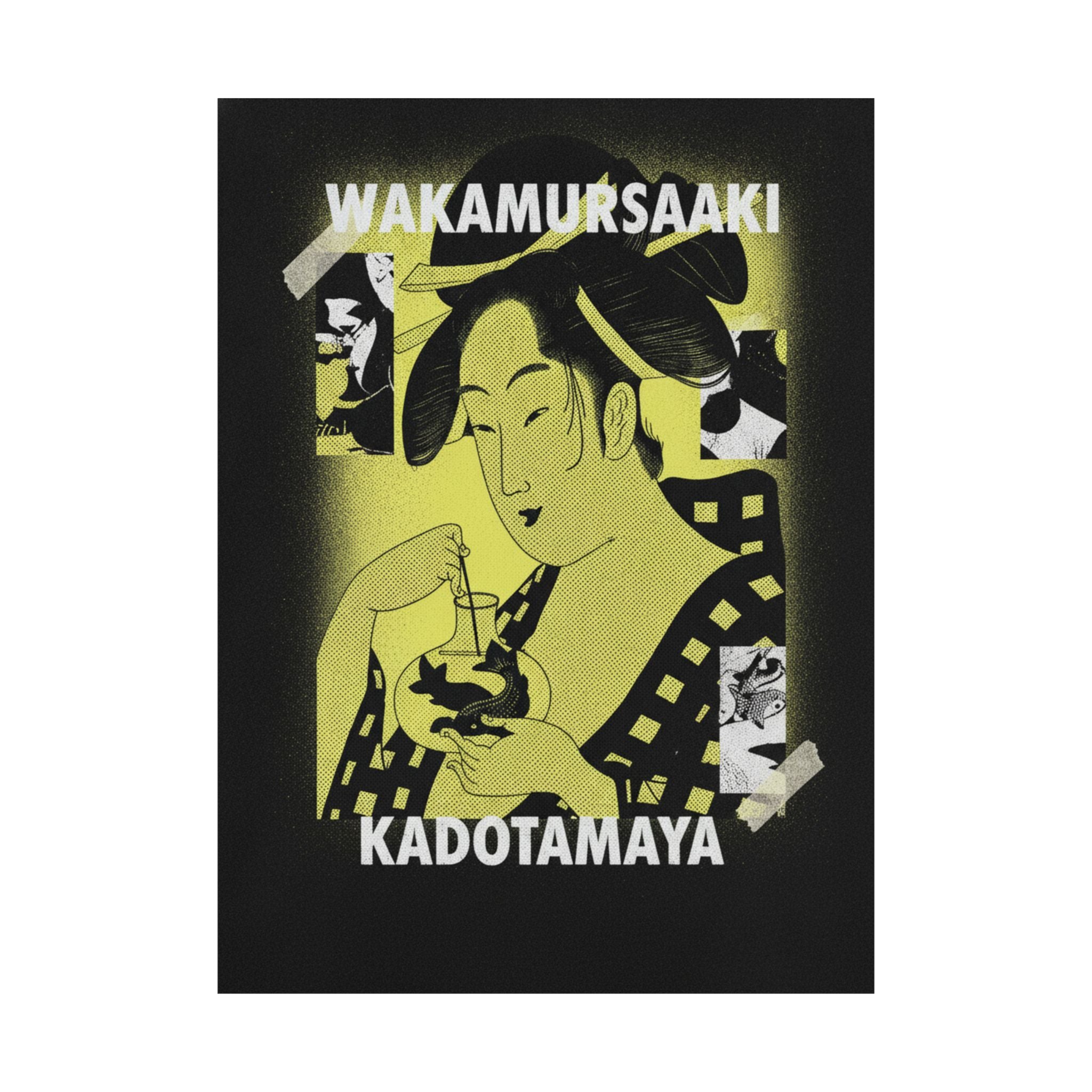 Streetwear Collage — Wakamurasaki Of The Kadotamaya — Matte Poster