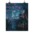 Neon Noir — Two Girls Under Plum Tree — Matte Poster