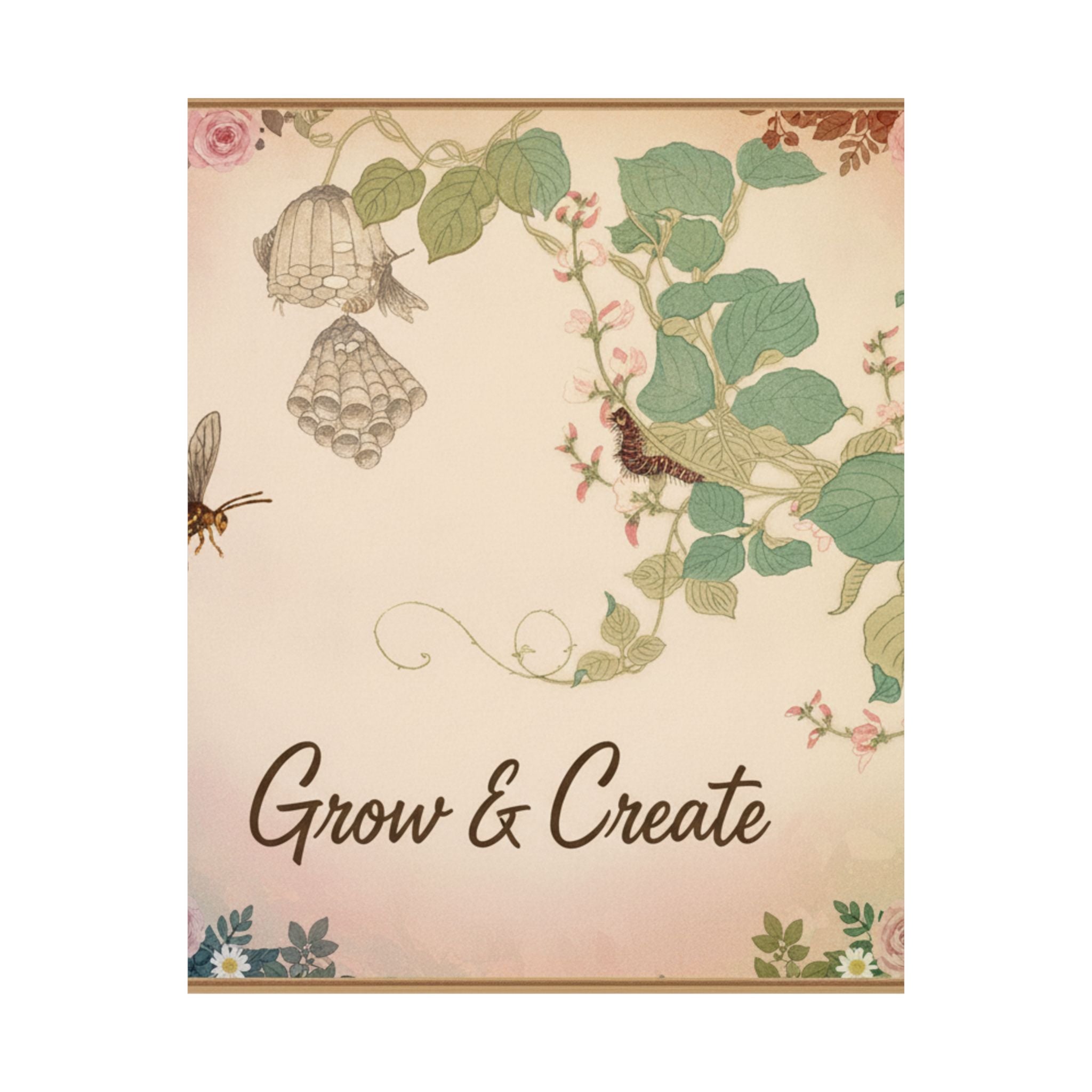 Affirmation — Paper Wasp (Hachi); Hairy Caterpillar (Kemushi), From The Picture Book Of Crawli — Matte Poster