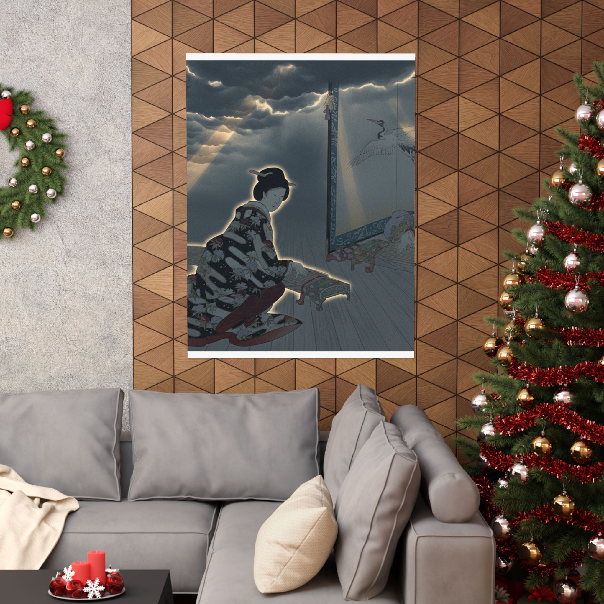 Dramatic Storm — Chiyoda Castle (Album Of Women) — Matte Poster