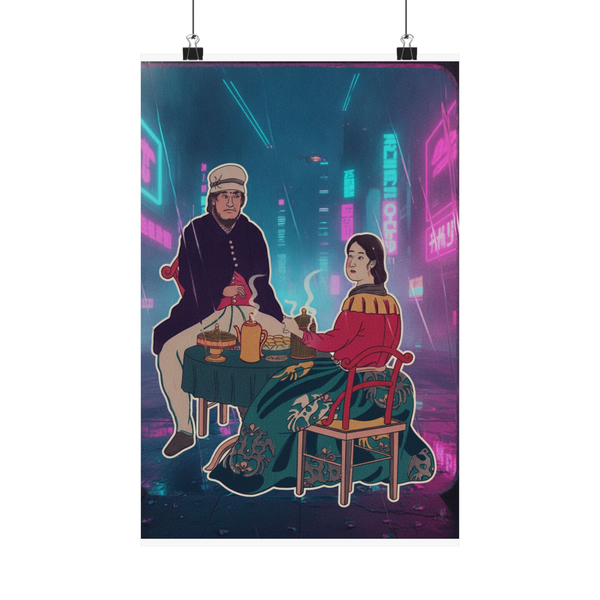 Neon Noir — Amerikajin — Matte Poster