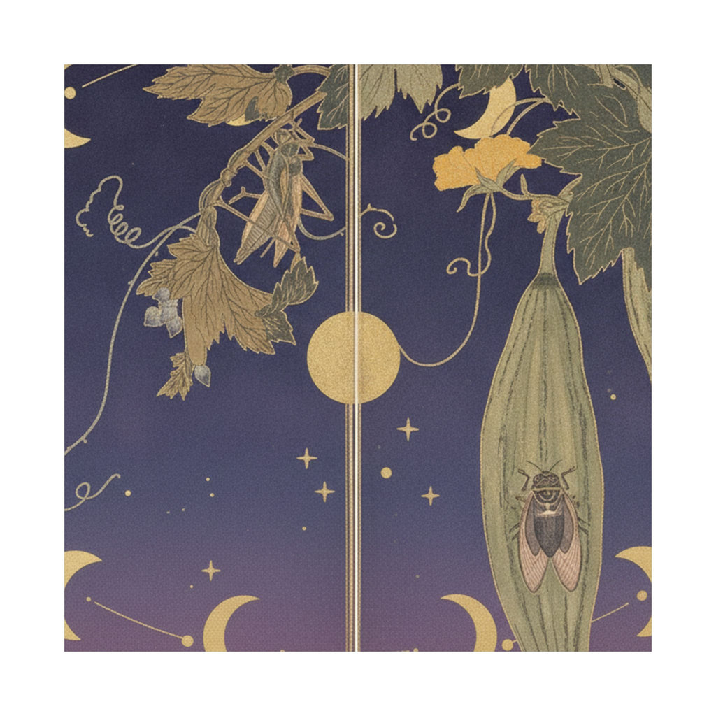 Celestial — Grasshopper (Kirigirisu); Cicada (Semi), From The Picture Book Of Crawling Creat — Matte Poster