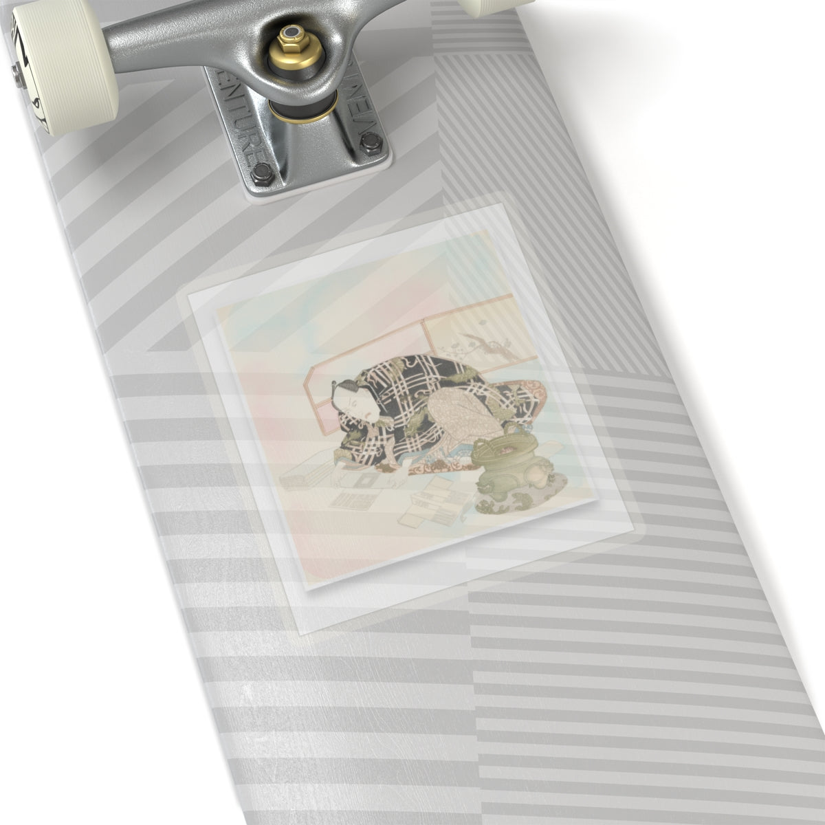 Watercolor — Ichikawa Danjūrō Vii Preparing New Year'S Gifts — Kiss-Cut Sticker