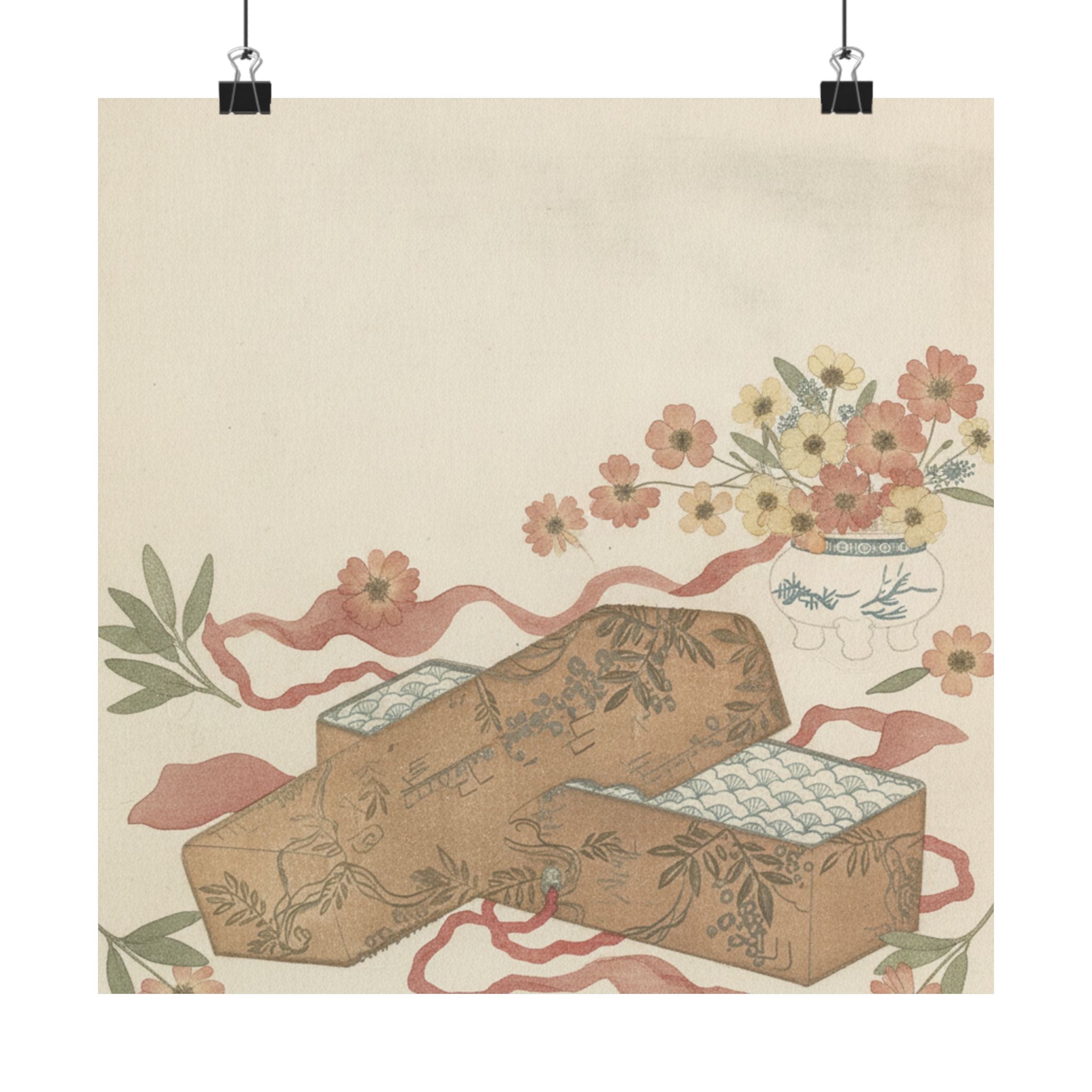 Botanical — Letter-Box With Letter And Potted Flower — Matte Poster