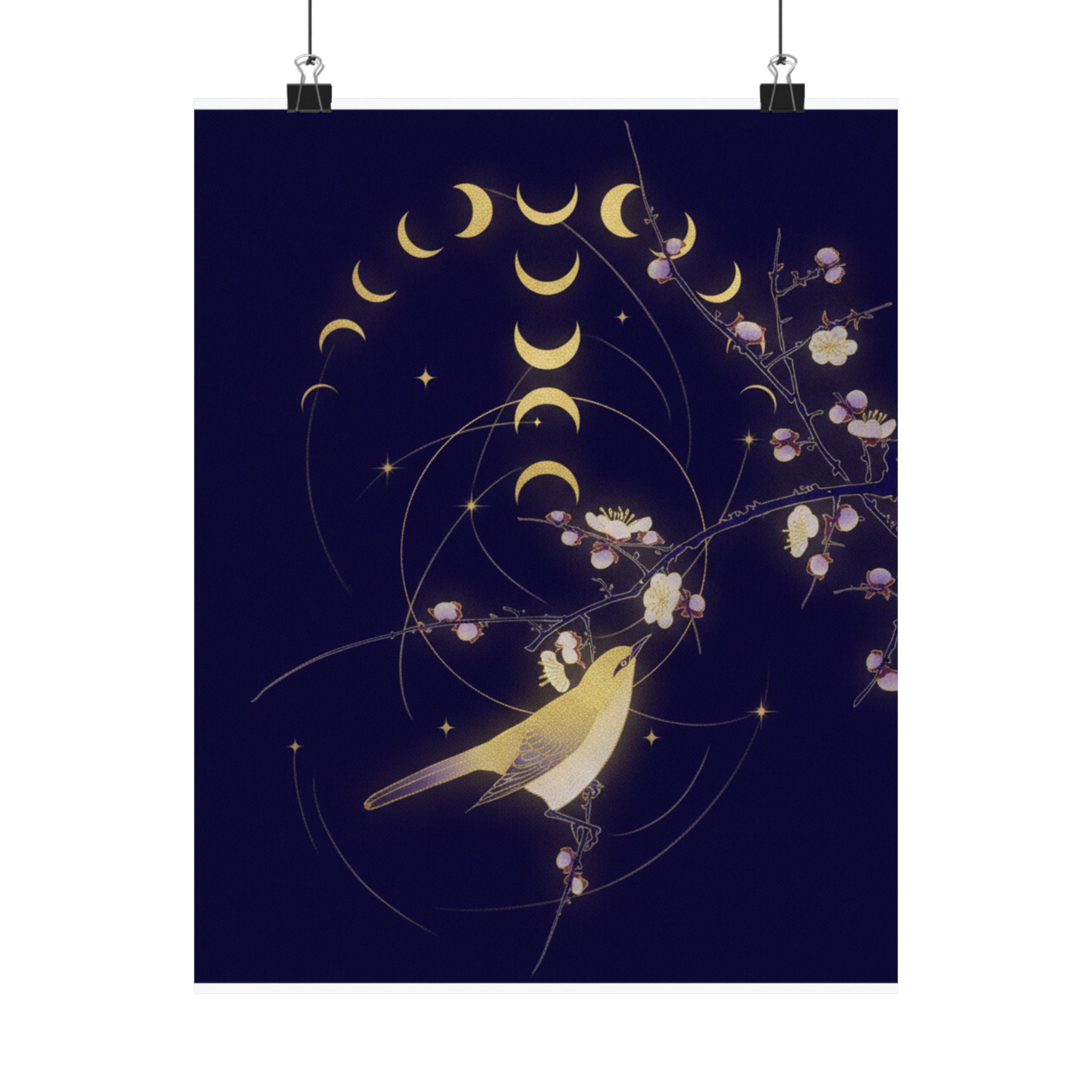 Celestial — New Moon; Nightingale On A Plum Branch — Matte Poster