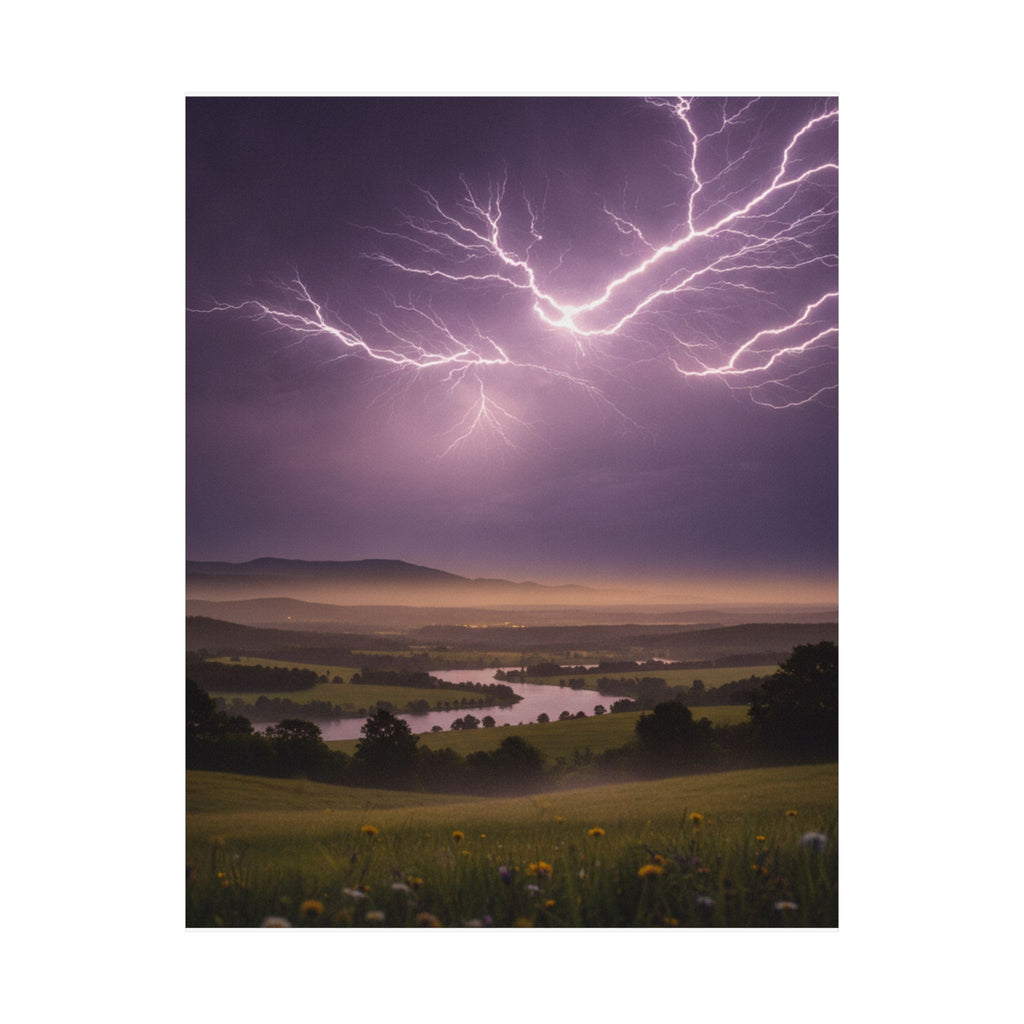 Scenic Nature — Lightning — Matte Poster