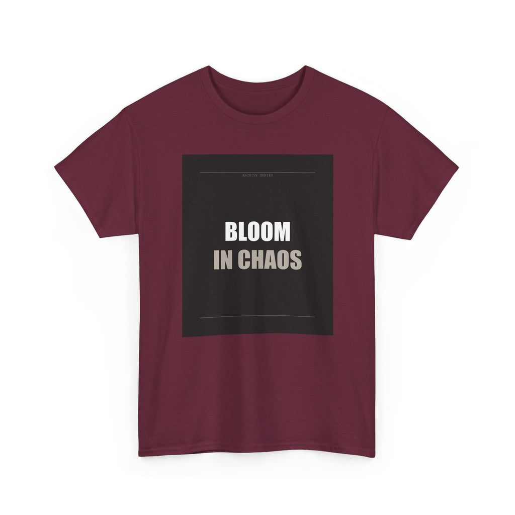 Bloom In Chaos Bold Minimal Typography Graphic Tee
