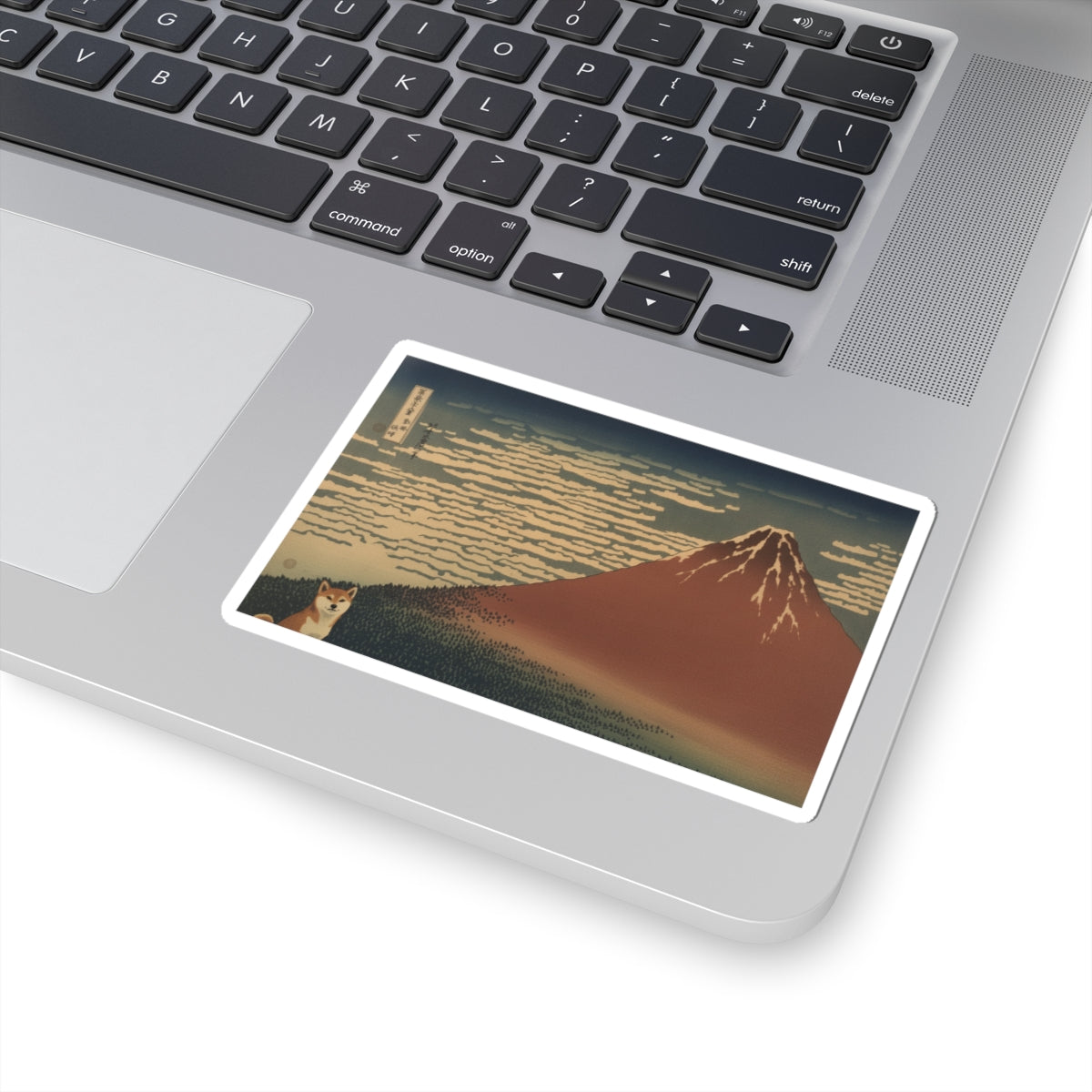 Scenic Nature — South Wind, Clear Sky (Gaifū Kaisei), Also Known As Red Fuji, From The Series Th — Kiss-Cut Sticker