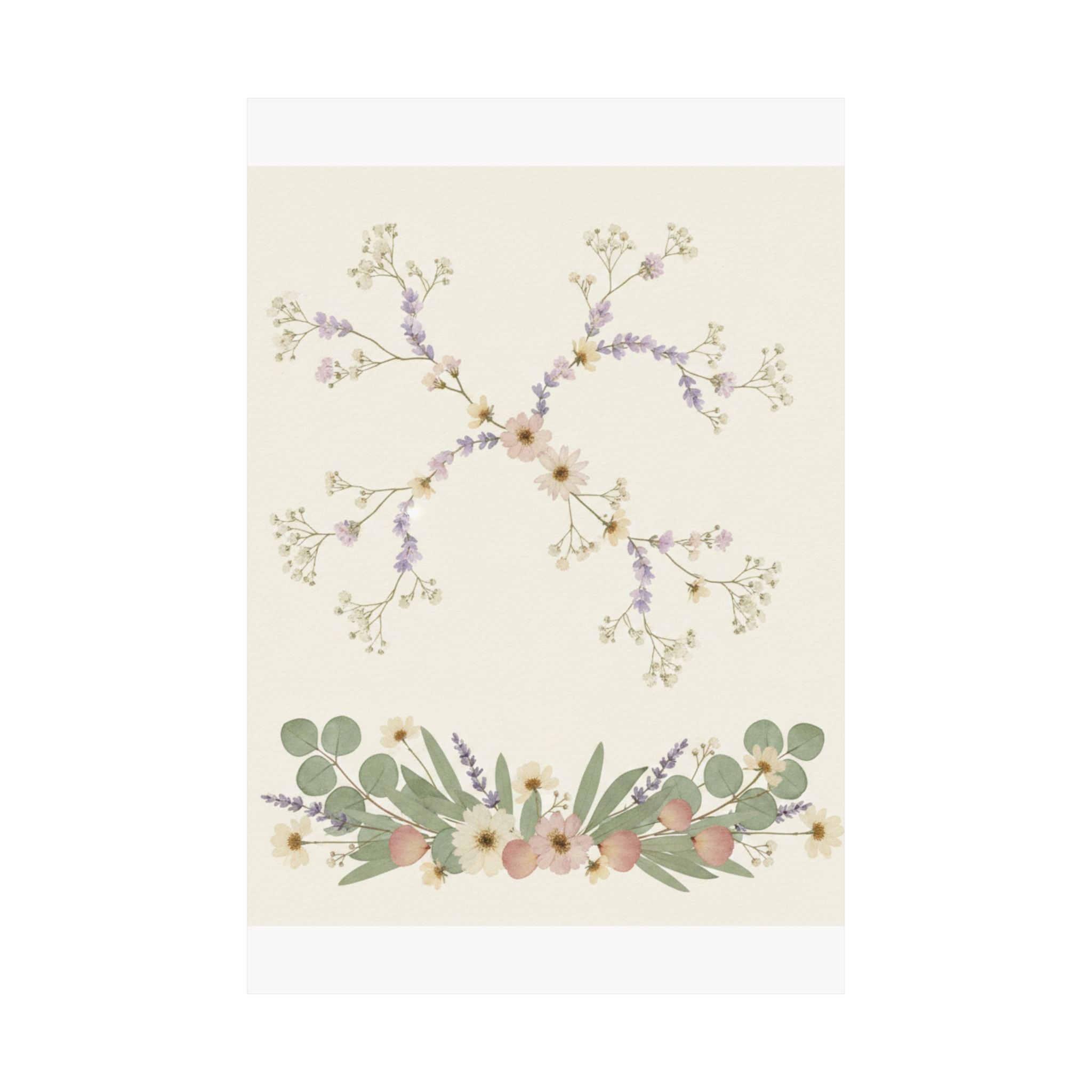 Pressed Lavender & Eucalyptus Garland Matte Poster