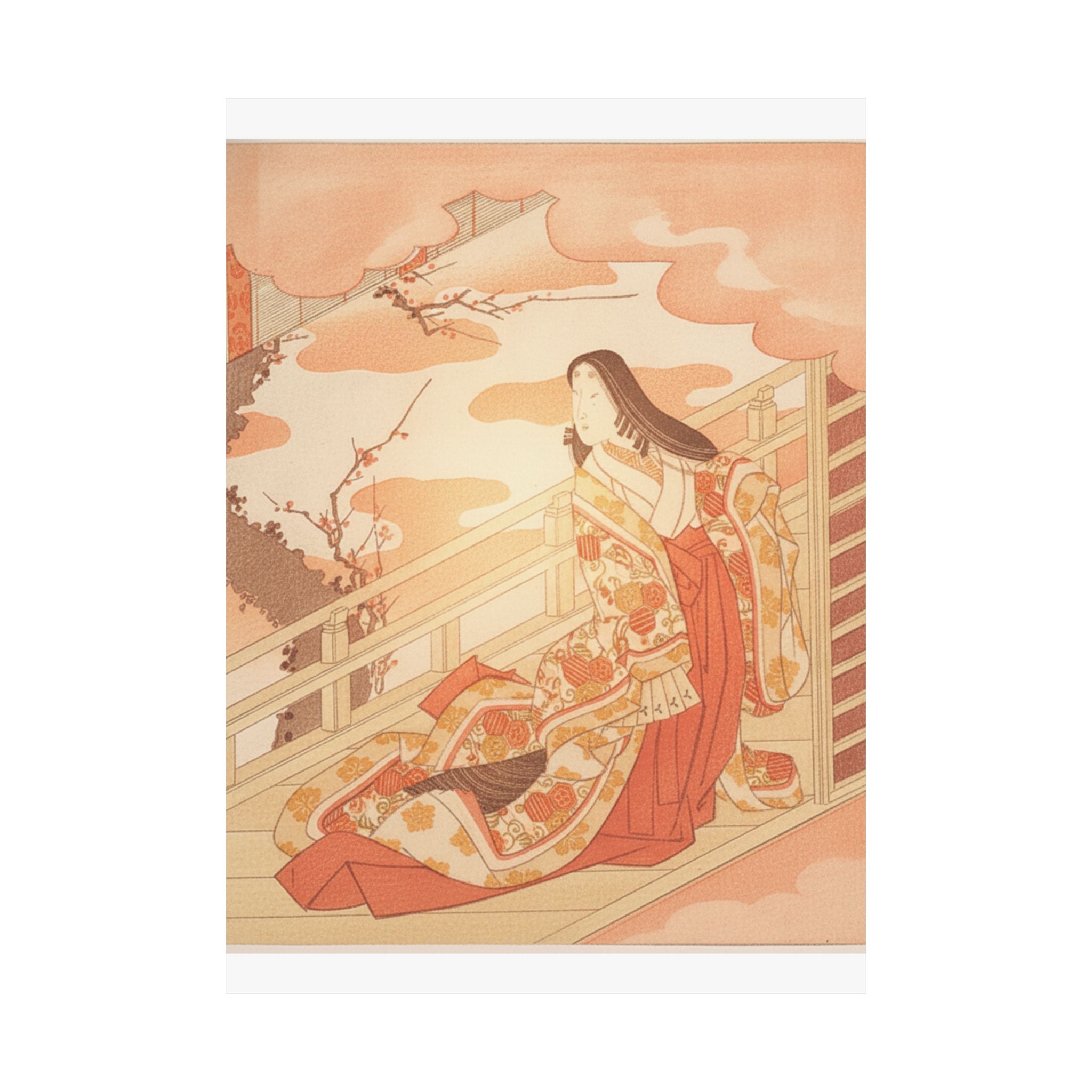 Southern Sunset — Court Lady Praising The Plum Blossom — Matte Poster