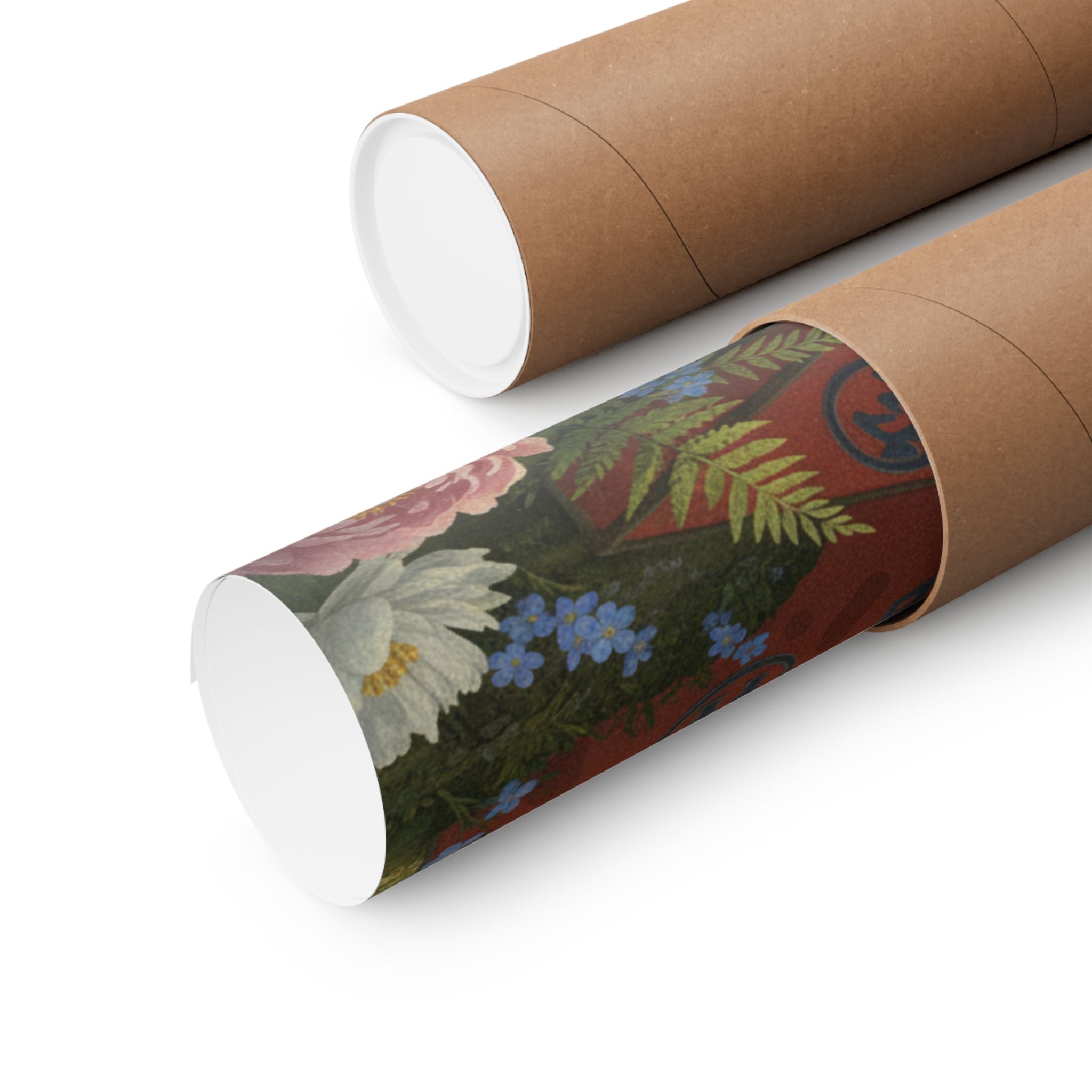 Scenic Nature — Red Lacquer Box And Water-Pot — Matte Poster