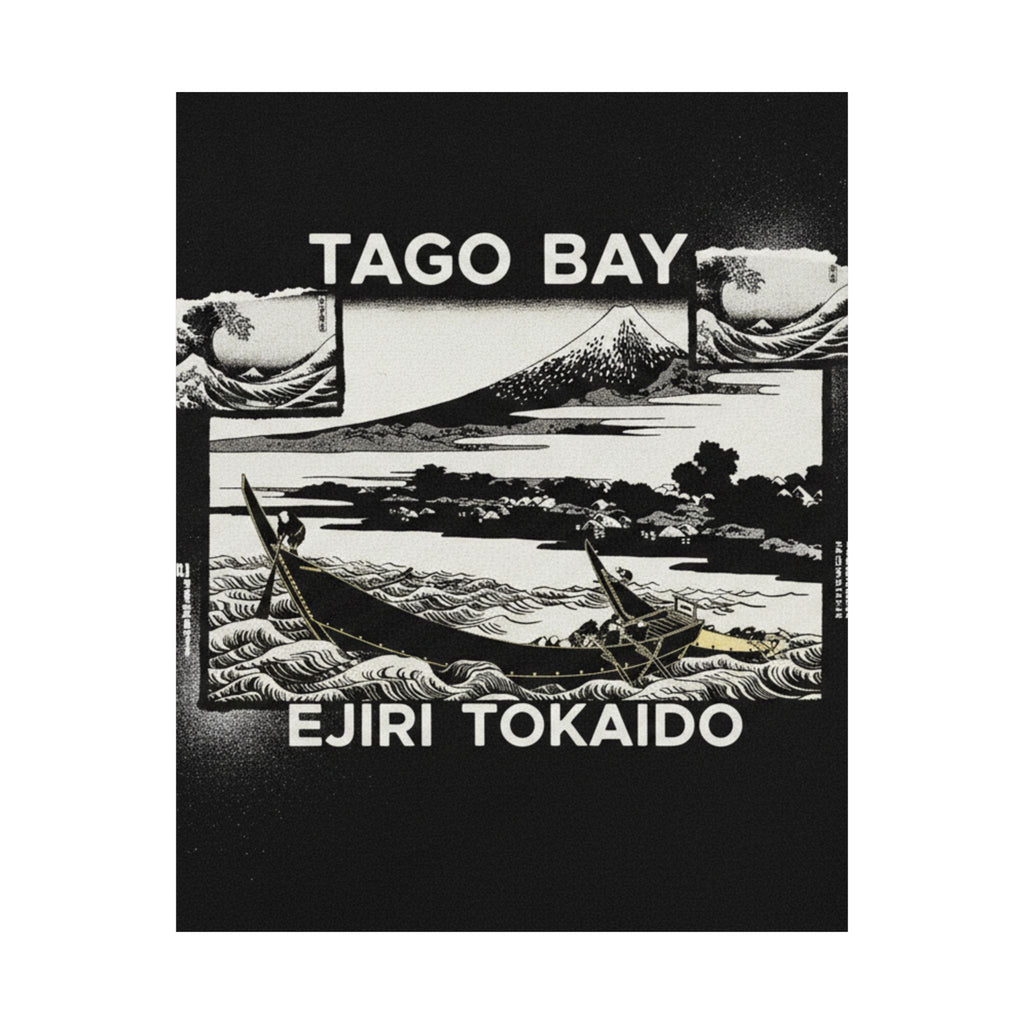 Streetwear Collage — Tago Bay Near Ejiri On The Tōkaidō (Tōkaidō Ejiri Tago No Ura Ryaku Zu), From Th — Matte Poster