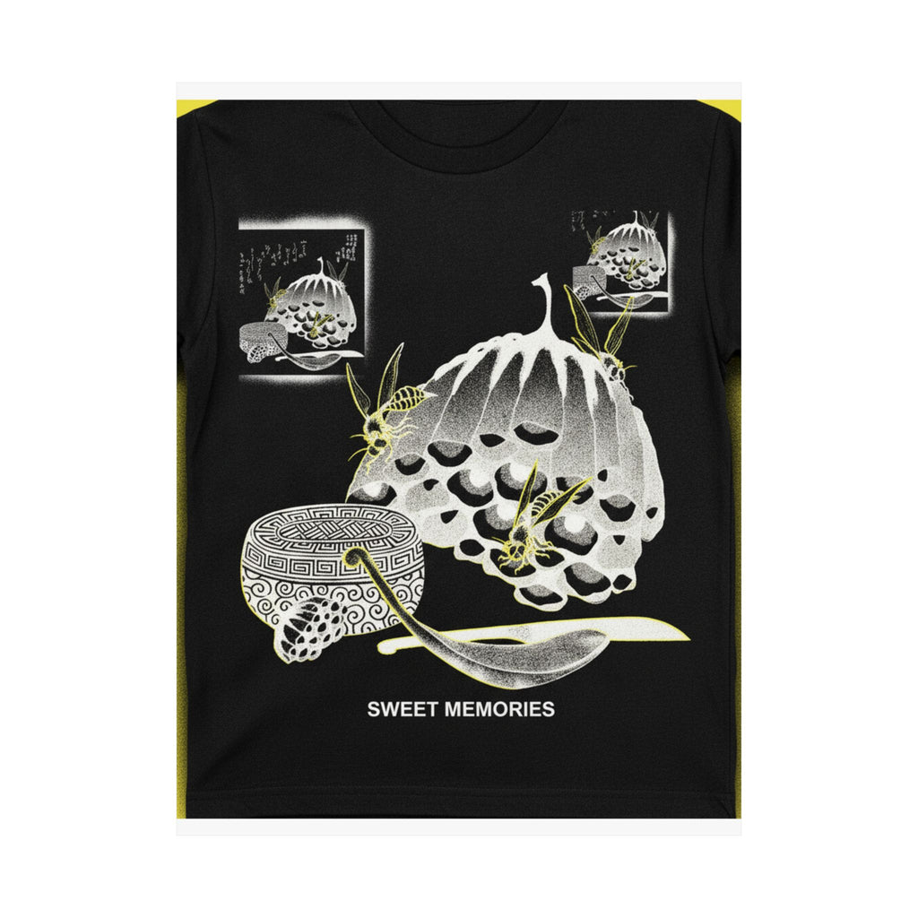 Streetwear Collage — Hives With Wasps, And A Box With A Spoon For Honey — Matte Poster