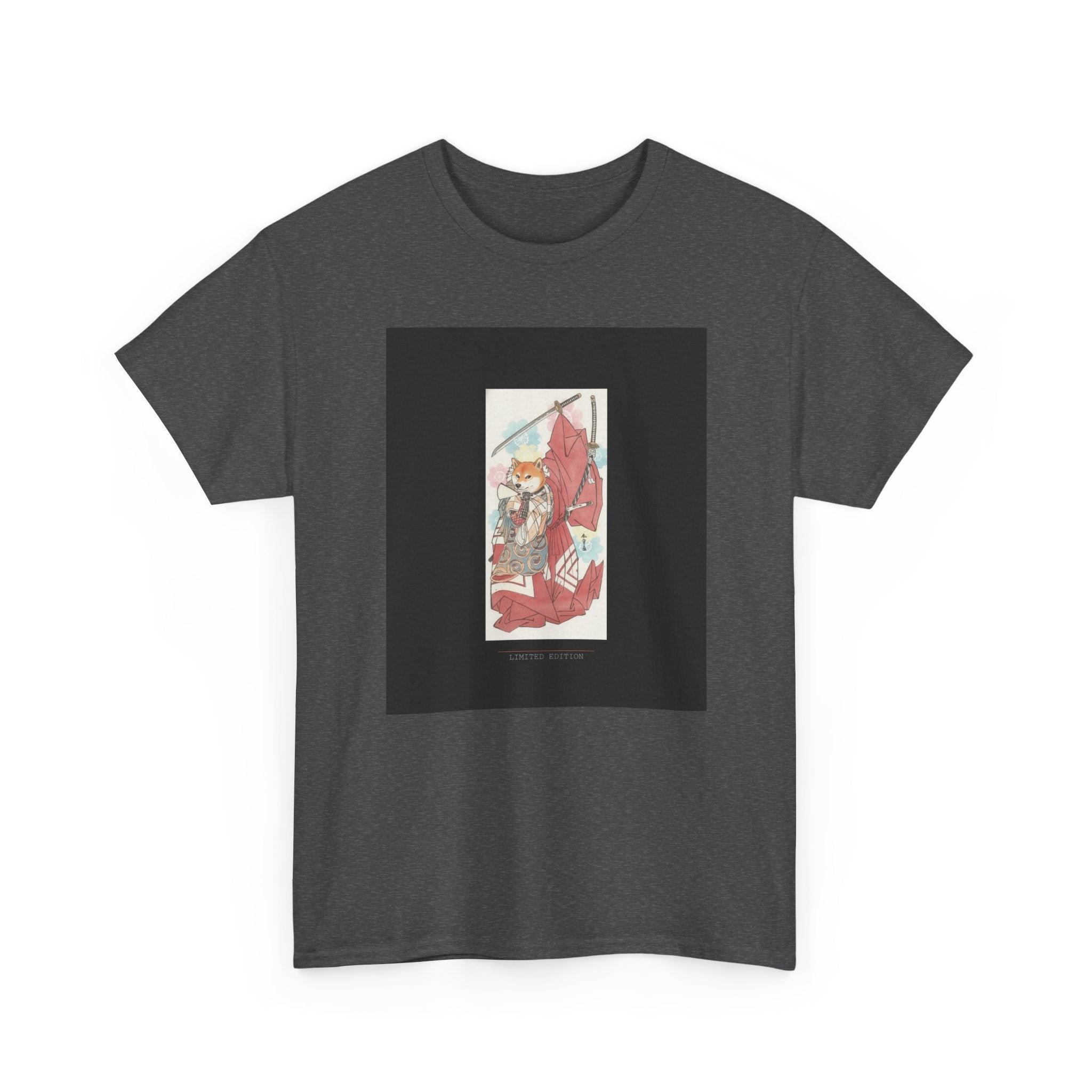 Shiba Inu Samurai Katana Watercolour Ukiyo-e Graphic Tee