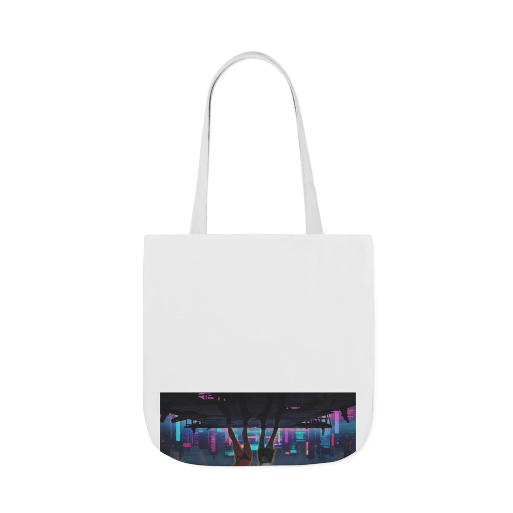 Anime Girls Under Lightning Storm Canvas Tote Bag