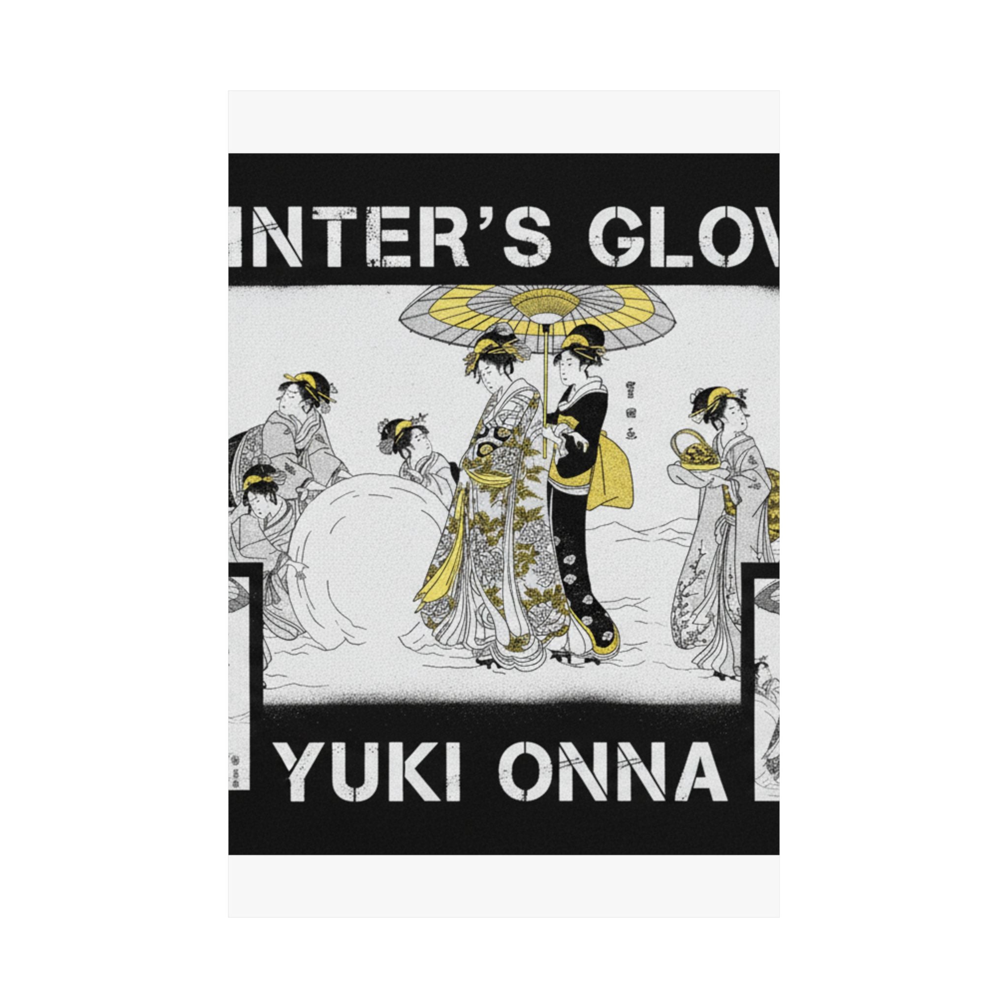 Streetwear Collage — Courtesans And Attendants Making A Giant Snowball — Matte Poster
